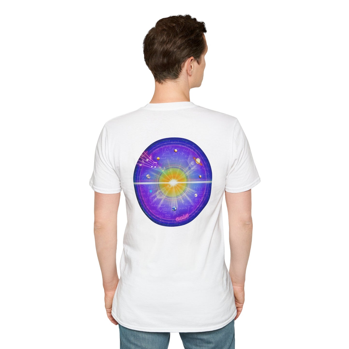 Classic Donut Tee - Unisex Soft-Style - "The Quite Profound Donut" - series 1.0  - blue/purple/magenta donut