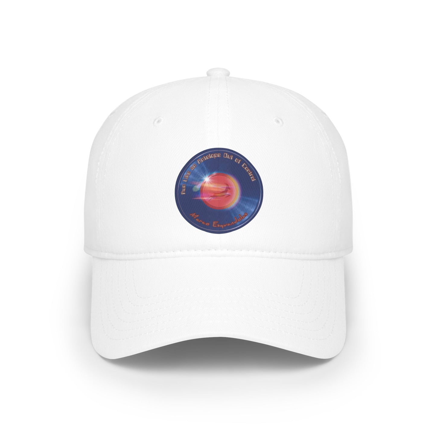 Lumpy Donut Baseball Cap - "Marco's Preferred Donut Cap" - vivid blue record donut w/