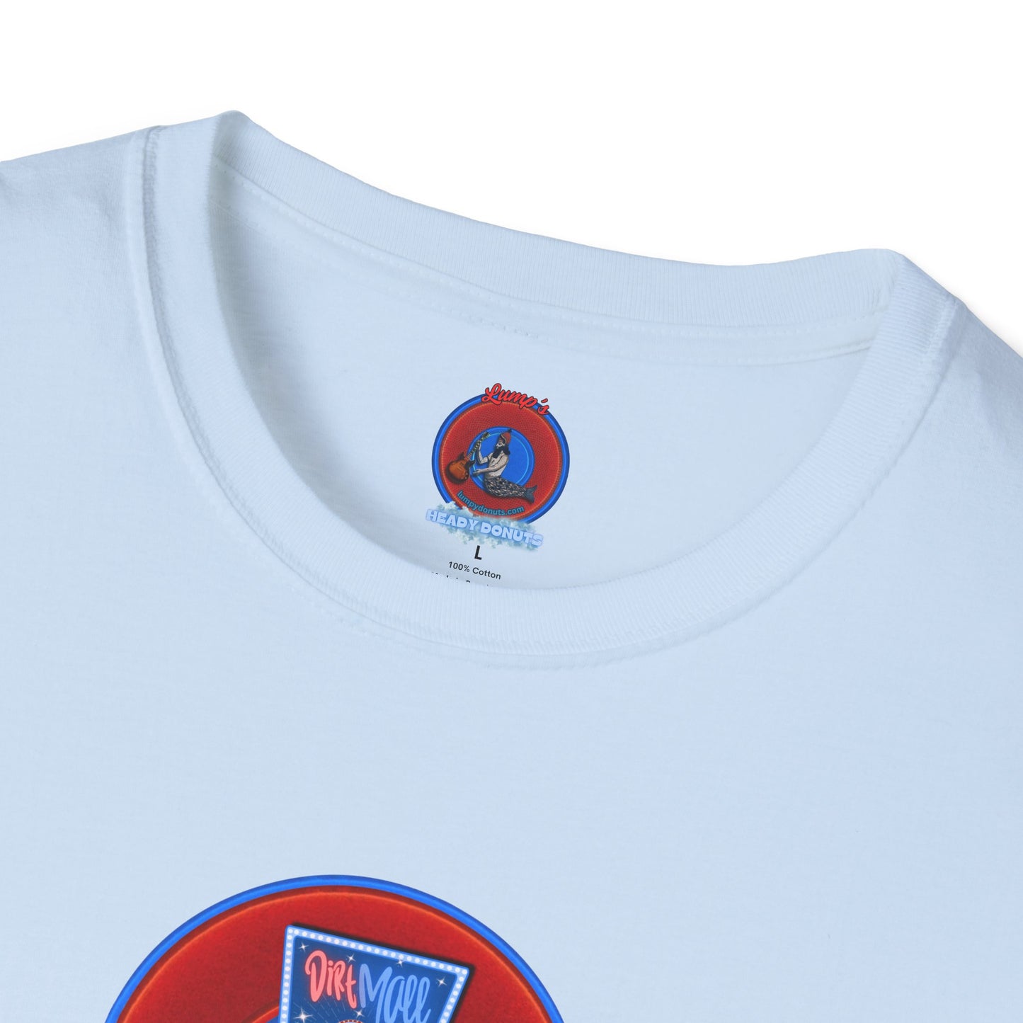 Classic Donut Tee - Unisex Soft-Style - "3rd Nipple Donut Tee" - vivid red dirt mall donut