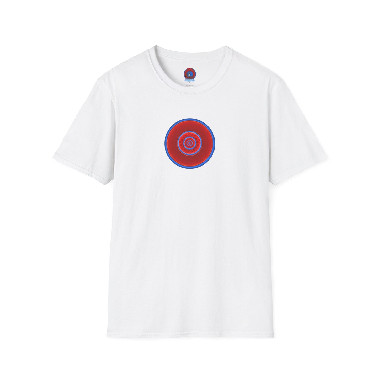 Classic Donut Tee - Unisex Soft-Style - "Spinning in Circles" - vivid paradox donut pattern