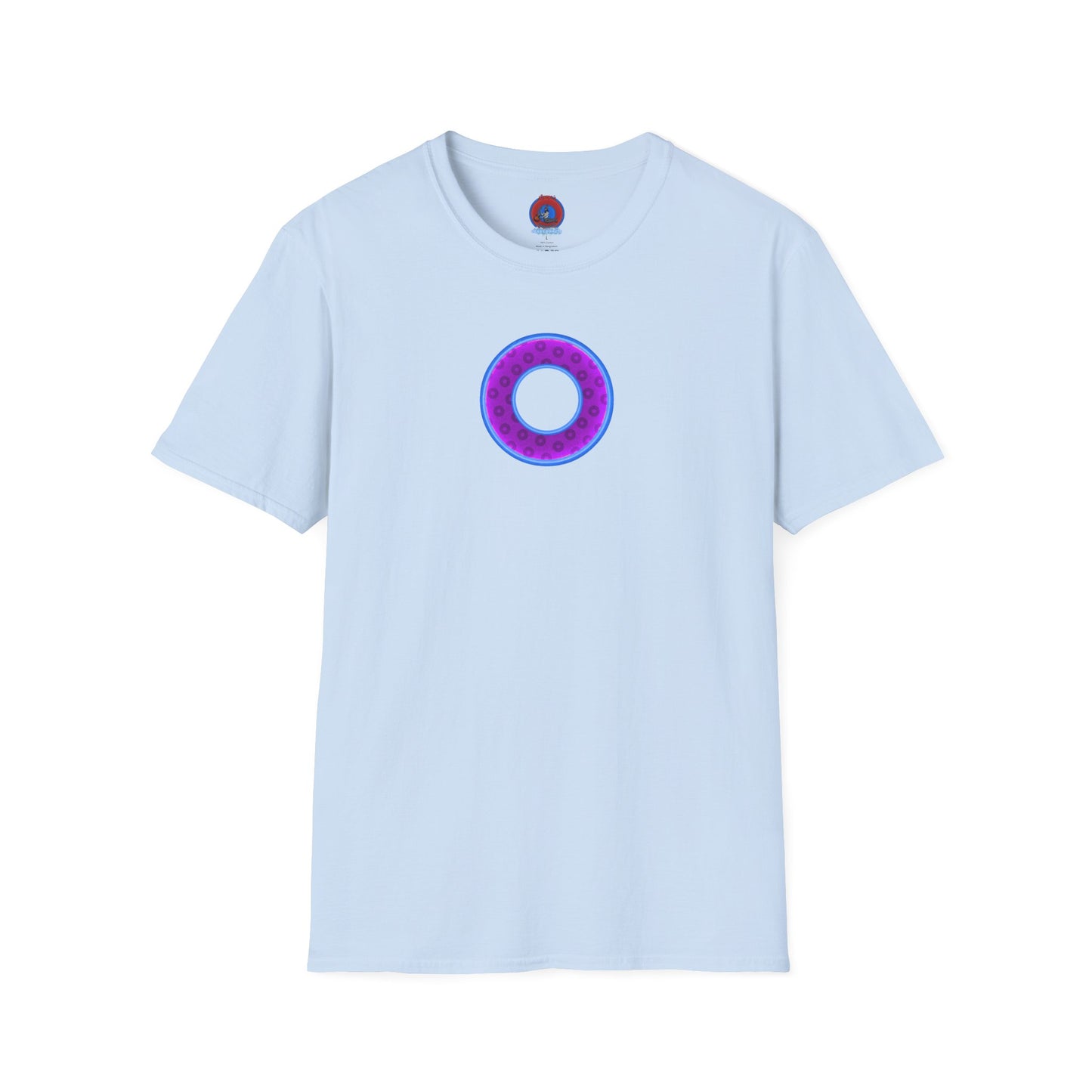 Plain Donuts/Unisex Soft-Style - "Plain Wide Mouthed Paradoxical Donuts" - purple/light royal blue donuts