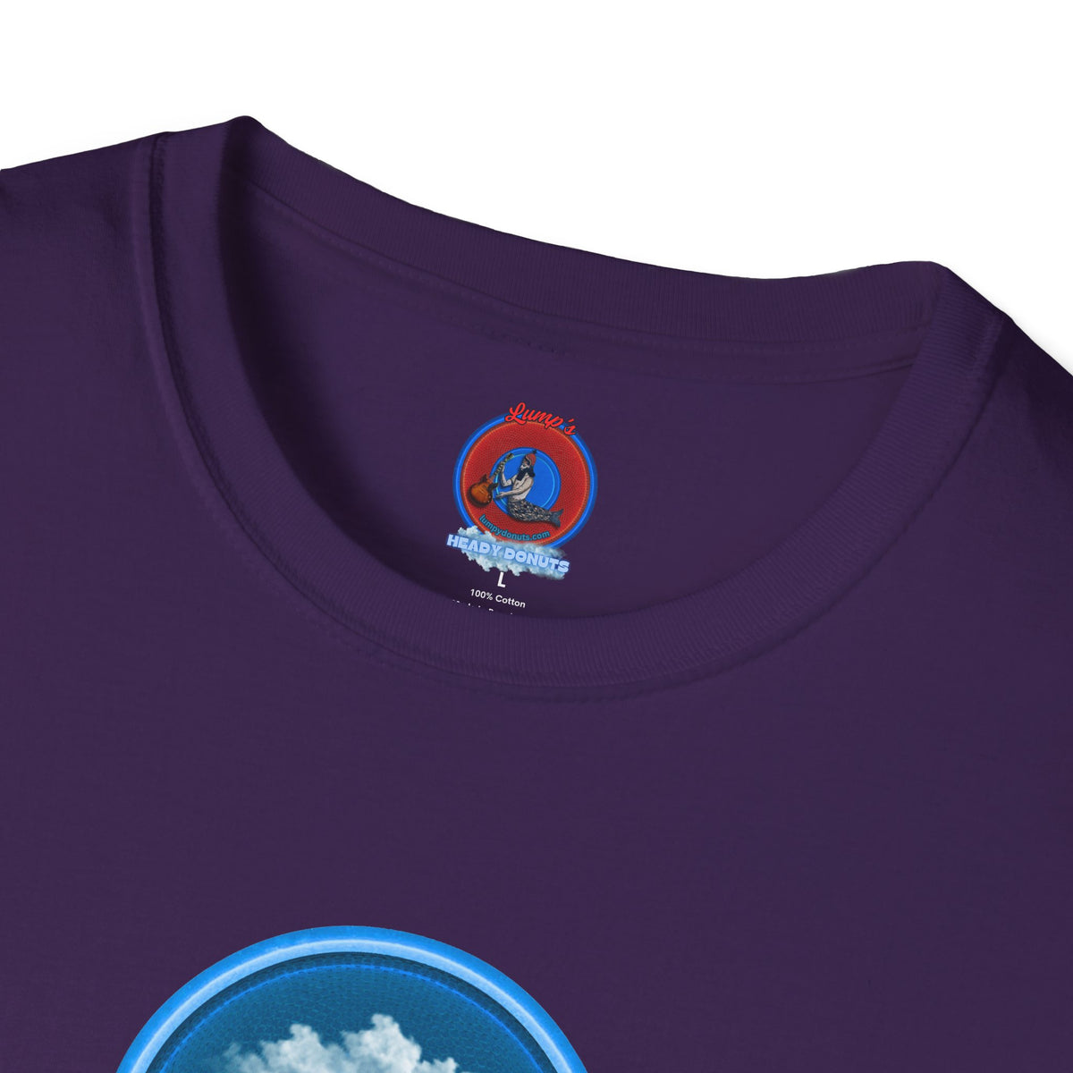 Classic Donut Tee - Unisex Soft-Style - "Got Rhombus?" - series 1.0  - variant 1 - blue/blue donut