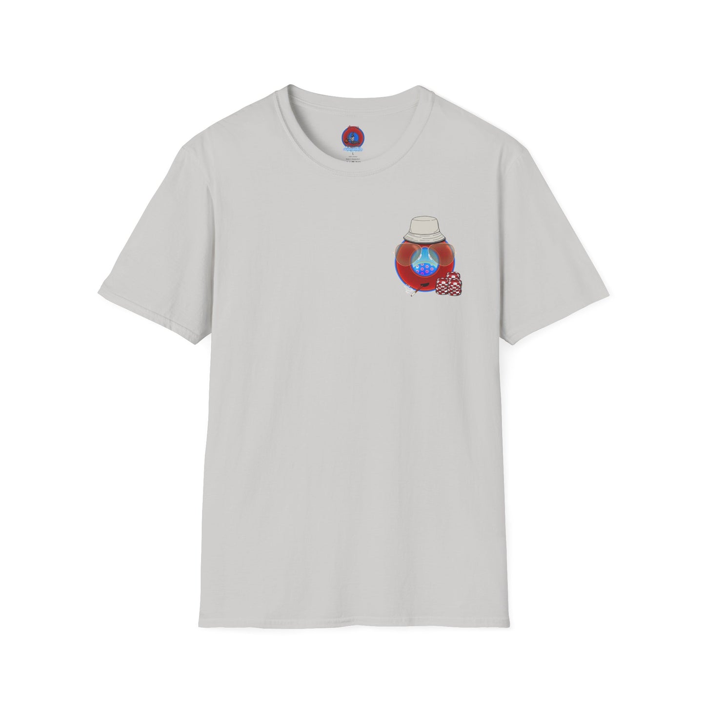 Classic Donut Tee - Unisex Soft-Style - "Gonzo Donut - Fear and Loathing in Gamehendge" - vivid red donut