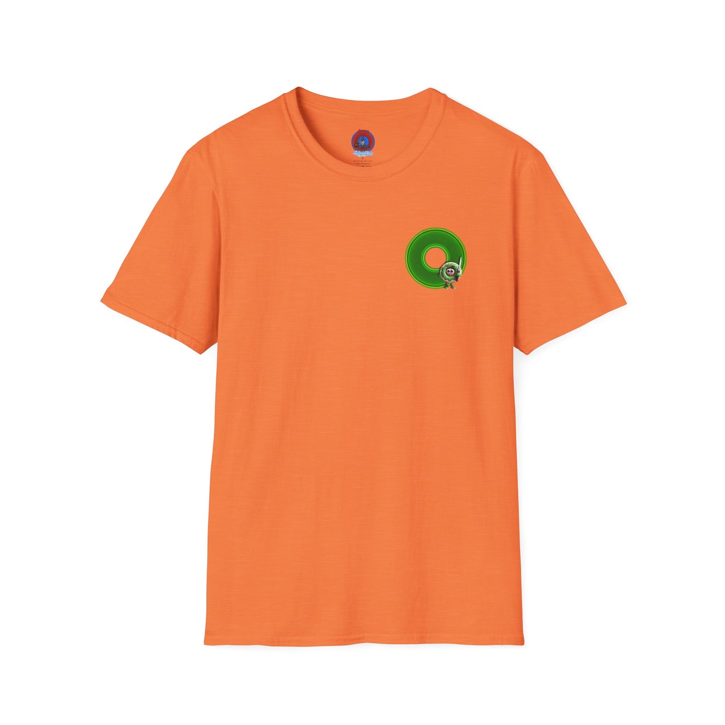 Classic Donut Tee - Unisex Soft-Style - "My Friend the Donut " - series 1.0  - variant 4 - green donut