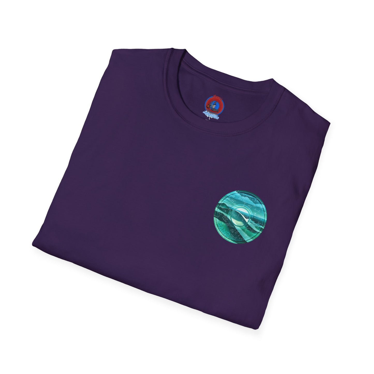 Classic Donut Tee - Unisex Soft-Style - "The Equating Donut " - series 1.0  - teal donut