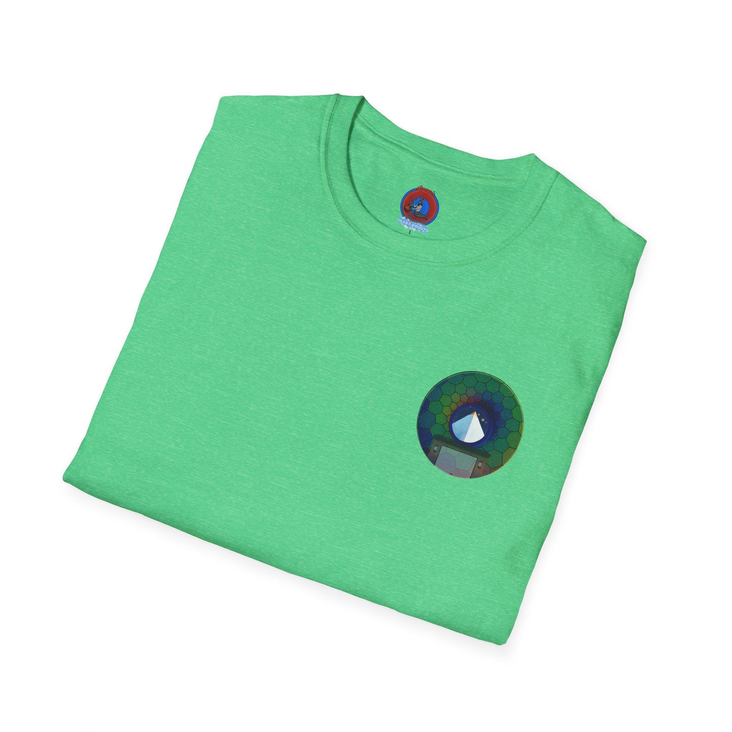 Classic Donut Tee - Unisex Soft-Style - "Limestone Donuts so Large" - variant 8 - green hexadonut w/garage