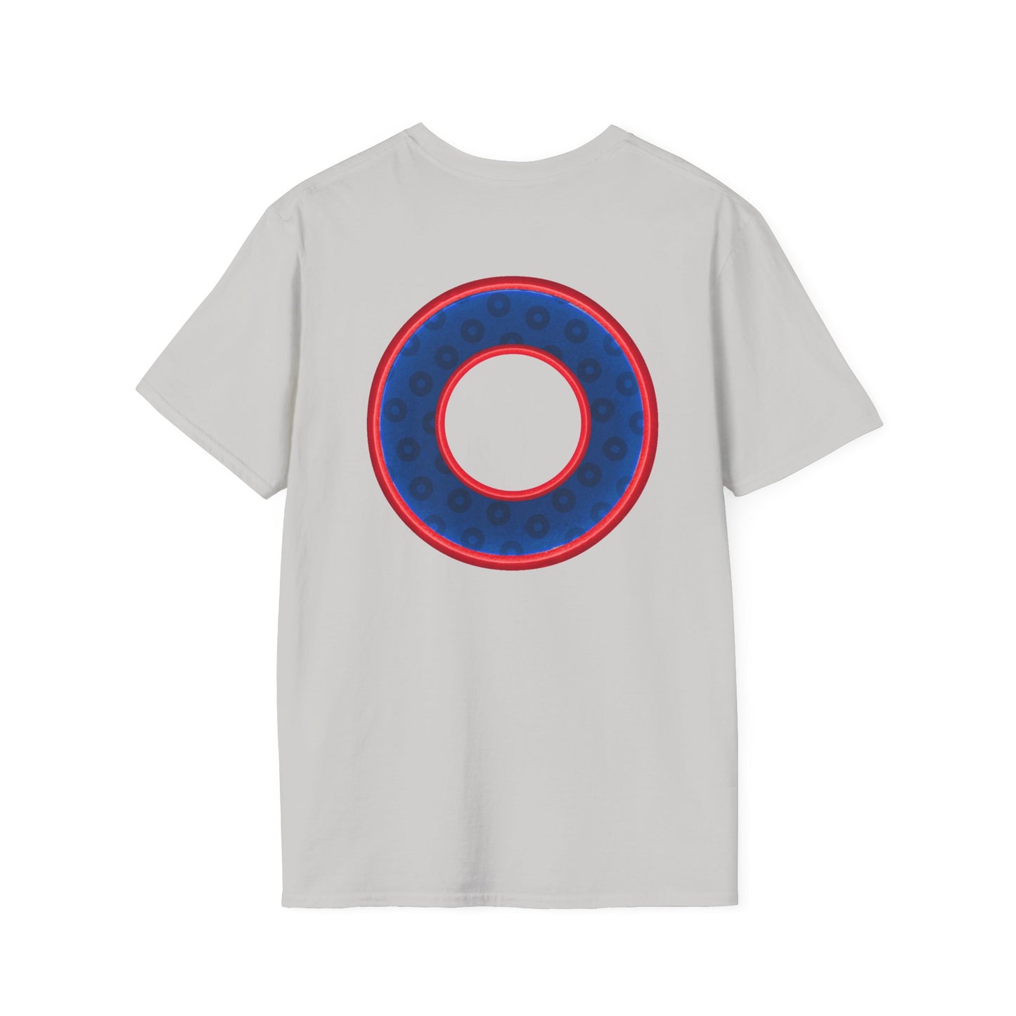 Plain Donuts/Unisex Soft-Style - "Plain Wide Mouthed Paradoxical Donuts" - dark blue/red donuts