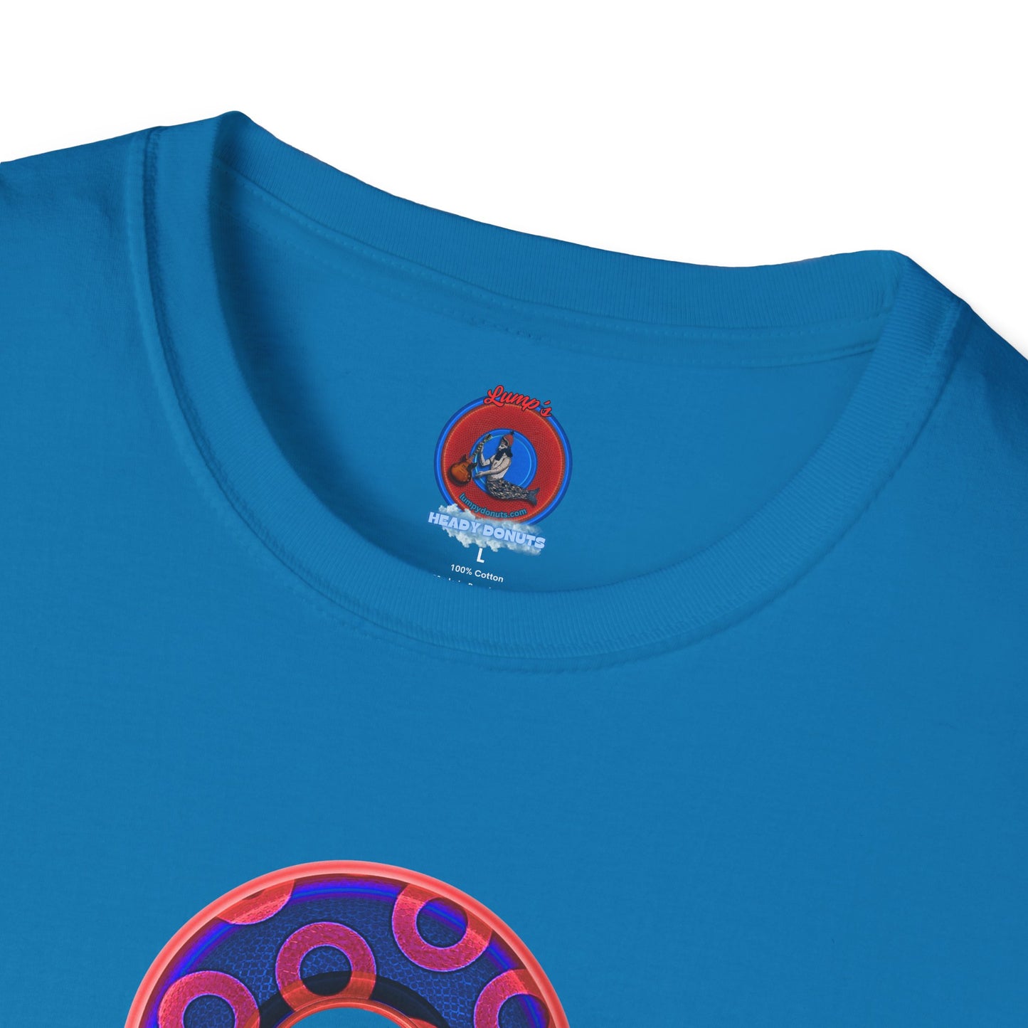 Plain Donuts/Unisex Soft-Style - "Plain Rustic Paradoxical Donuts" - red/dark royal blue donuts