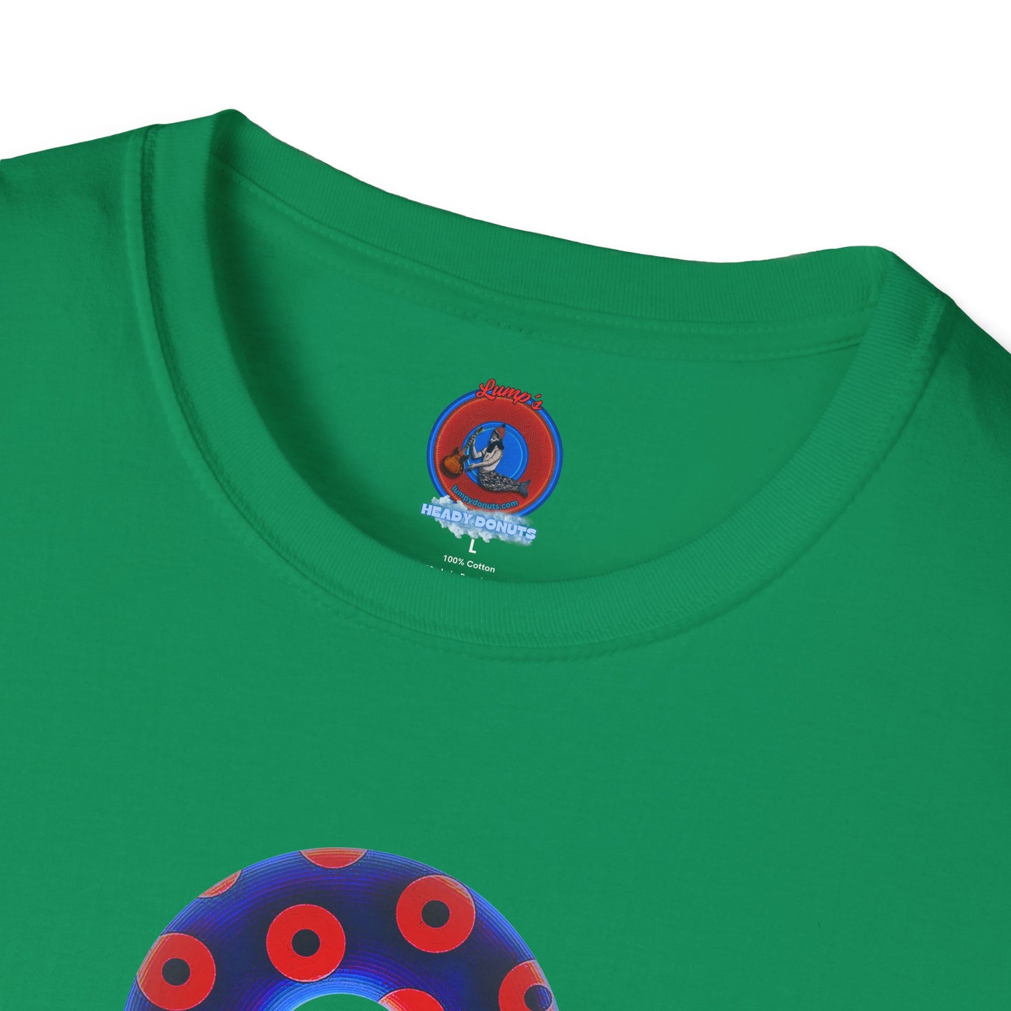 Plain Donuts/Unisex Soft-Style - "Plain Blimpy Paradoxical Donuts" - vivid royal blue/red donuts