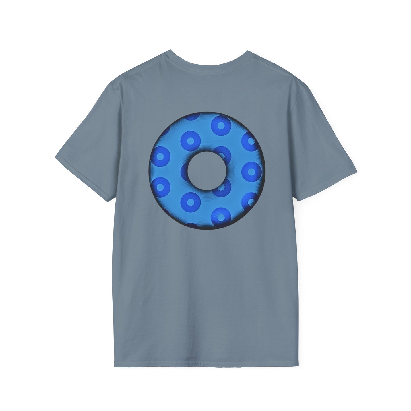 Plain Donuts/Unisex Soft-Style - "Plain Blimpy Paradoxical Donuts" - blue/light blue donuts