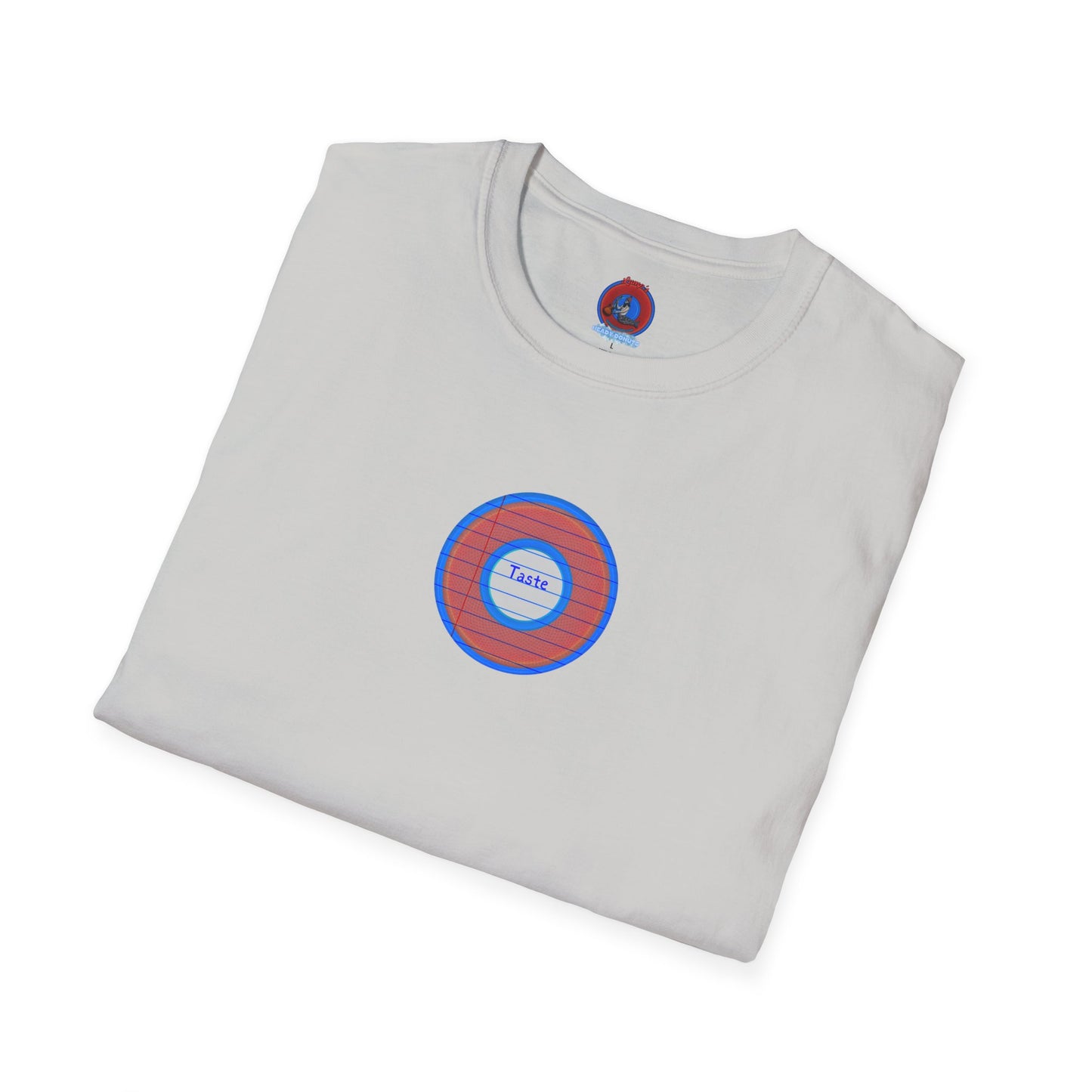 Coffee Traders Tee - Unisex Soft-Style - "Tasty Coffee" - paradoxical donut/rustic red donut - variant 1 - tasty front/logo back