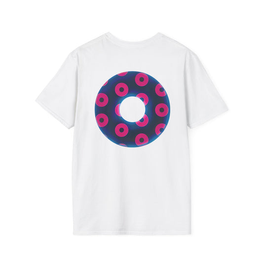 Plain Donuts/Unisex Soft-Style - "Plain Blimpy Paradoxical Donuts" - dark blue/hot pink donuts