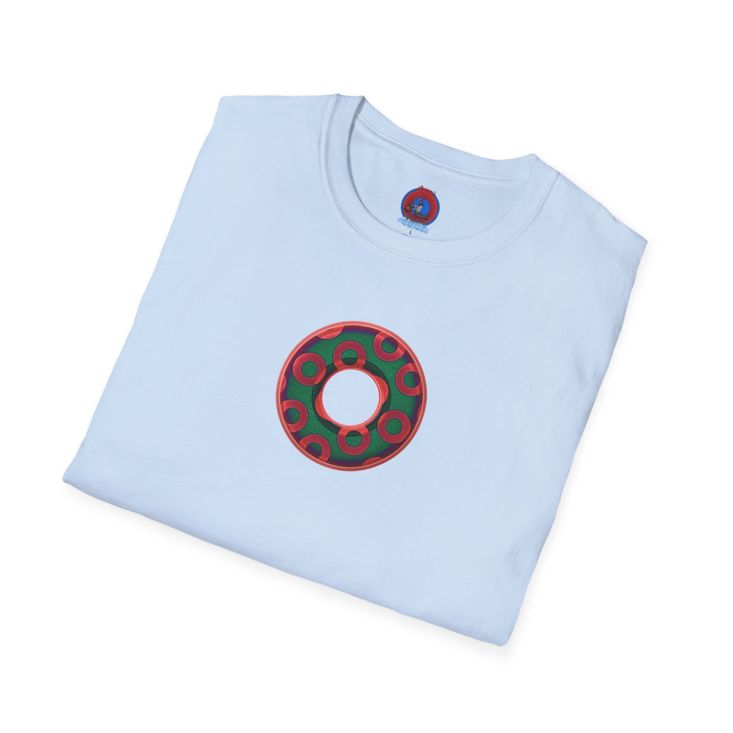 Plain Donuts/Unisex Soft-Style - "Plain Rustic Paradoxical Donuts" - green/red donuts
