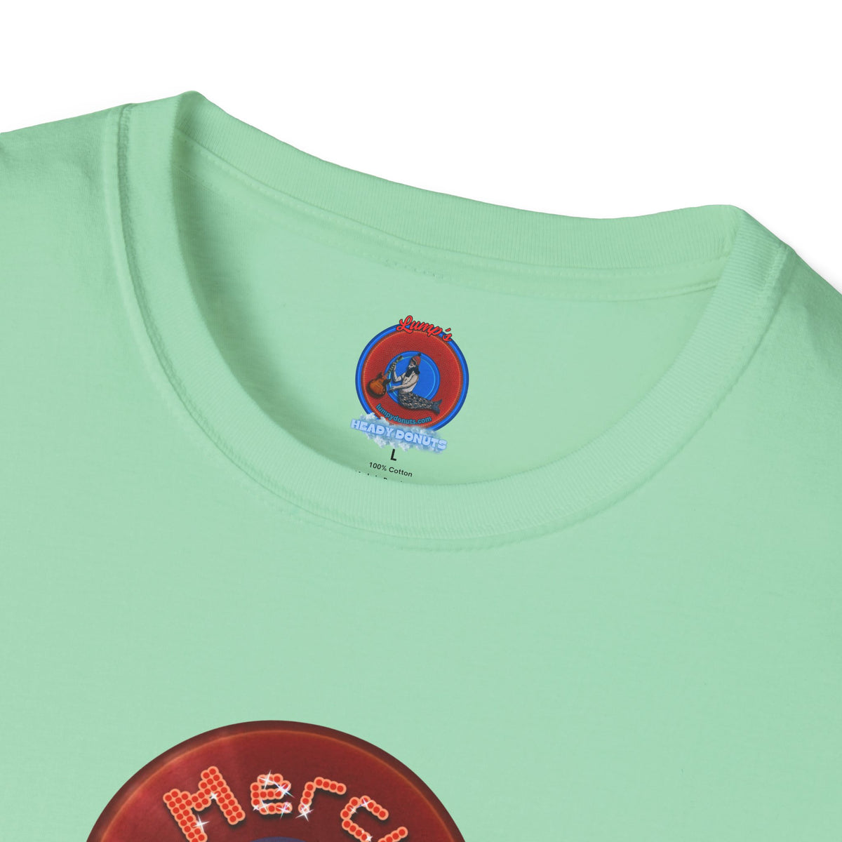 Classic Donut Tee - Unisex Soft-Style - "Donuts of the Gods" - series 1.0 - variant 3 - red donut