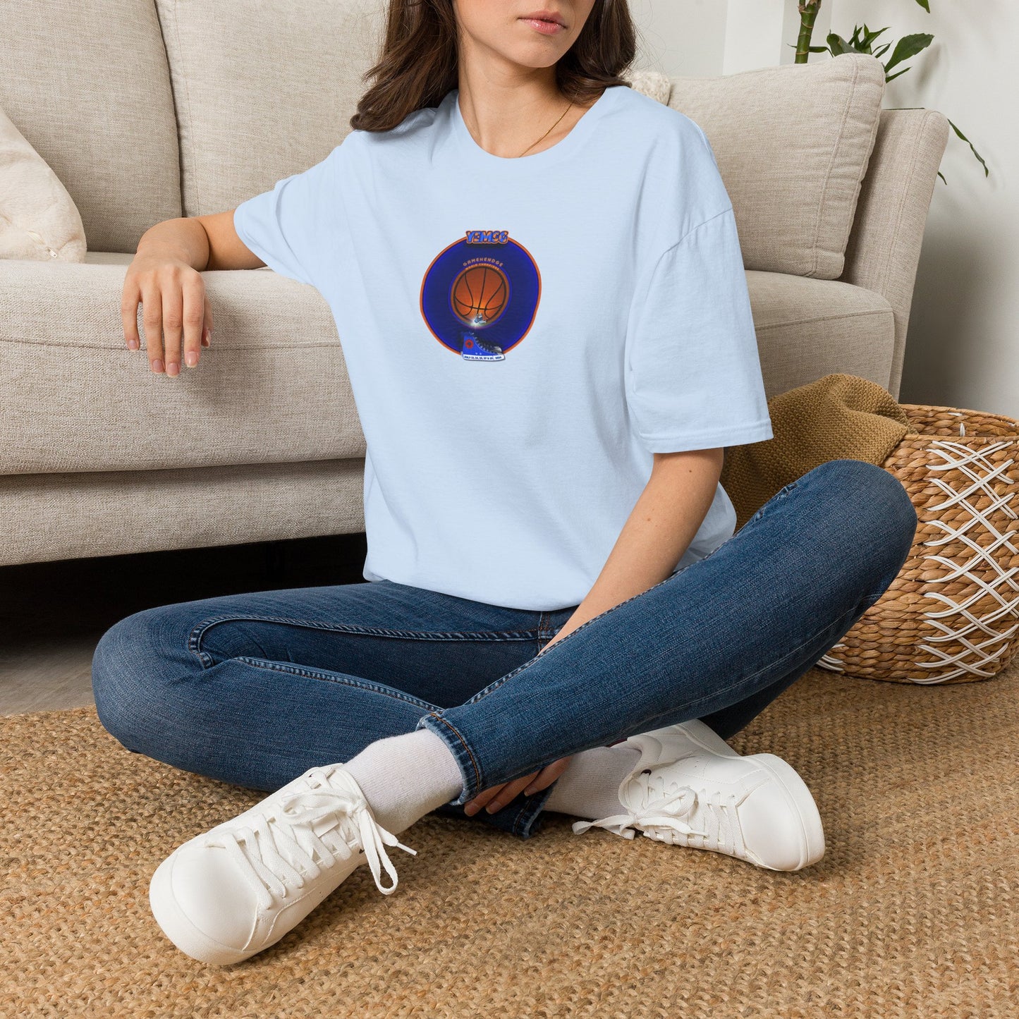 Classic Donut Tee - Unisex Soft-Style - "Diedrich Knickerbocker's Donut" - vivid blue/orange donut - variant 1