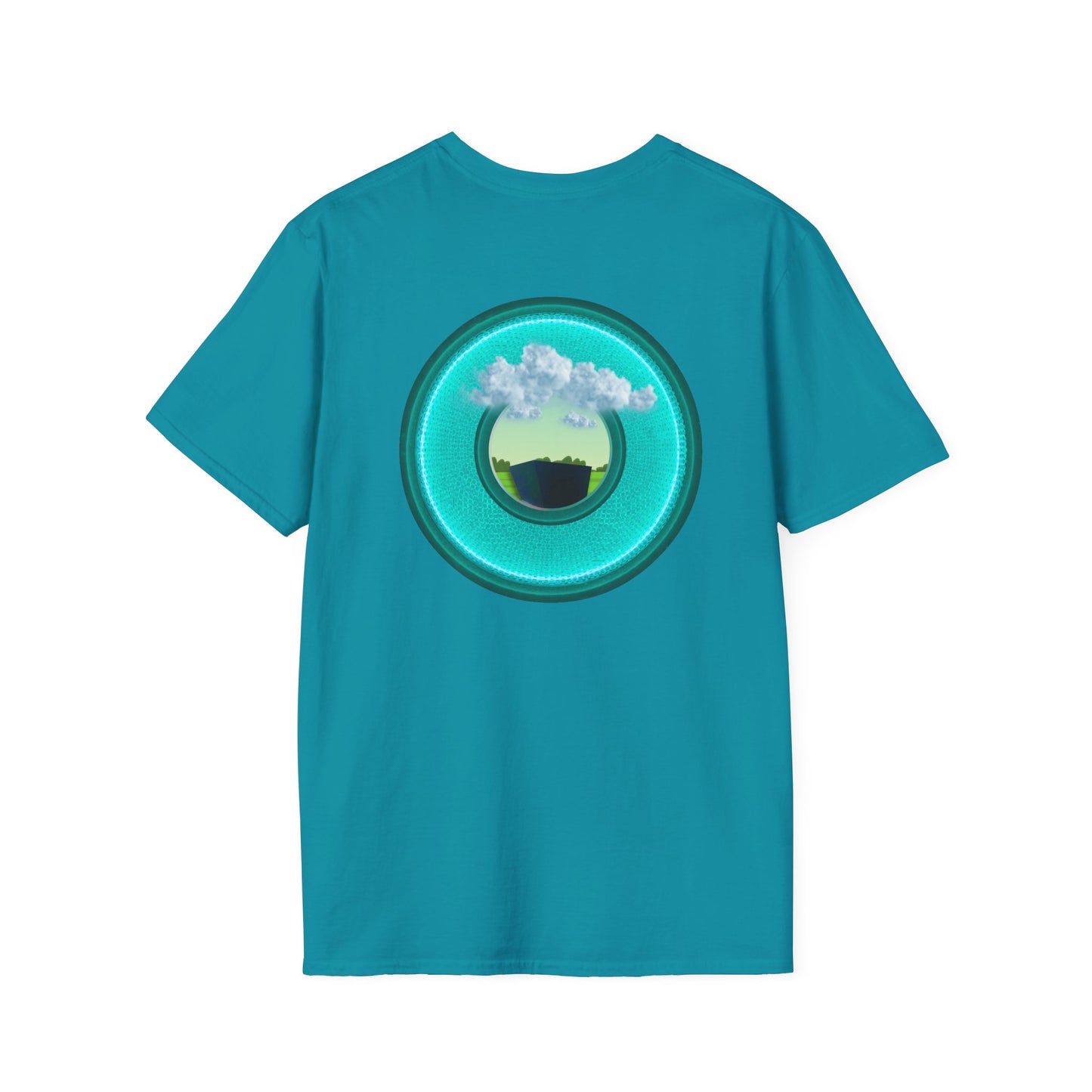 Classic Donut Tee - Unisex Soft-Style - "Got Rhombus?" - series 1.0  - variant 1 - turquoise/teal donut