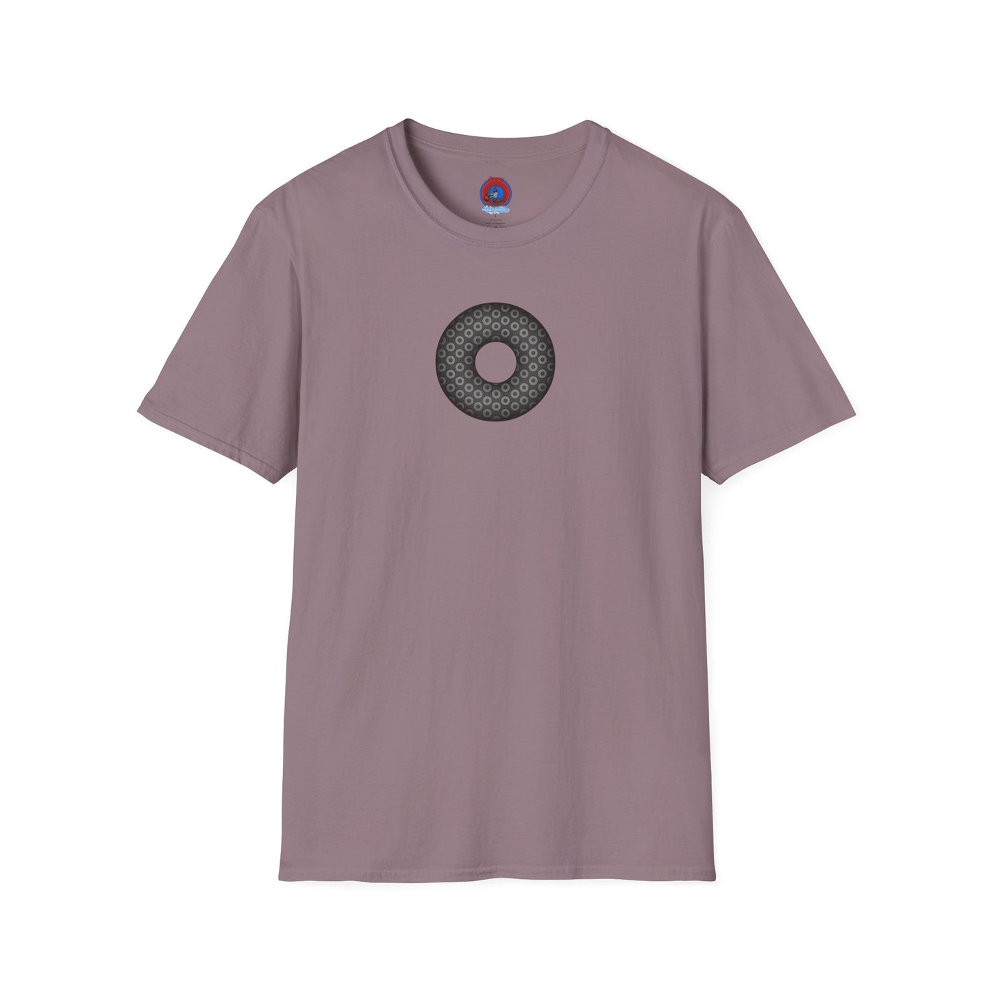 Plain Donuts/Unisex Soft-Style - "Plain Paradoxical Grided Donuts" - gray/dark gray donuts