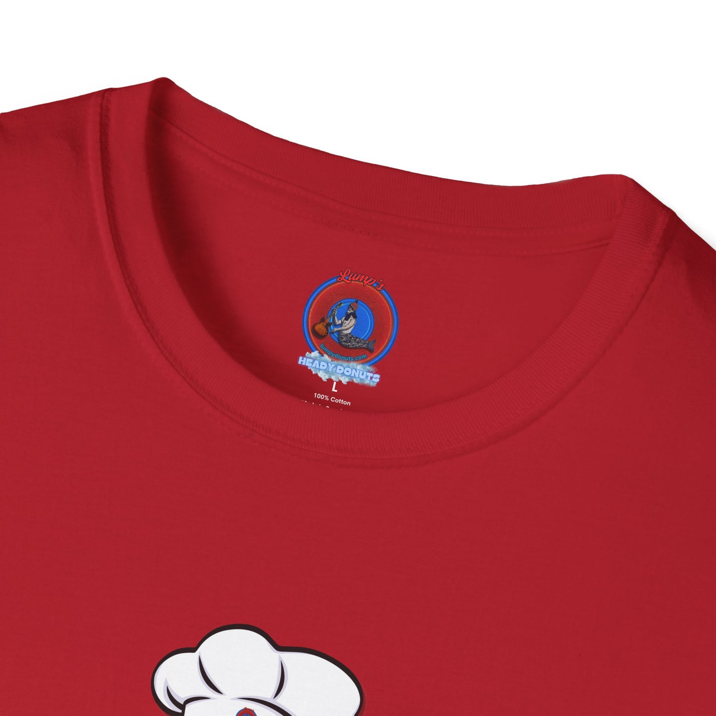 Classic Donut Tee - Unisex Soft-Style - "My Phriend the Donut" - plump vivid red donut