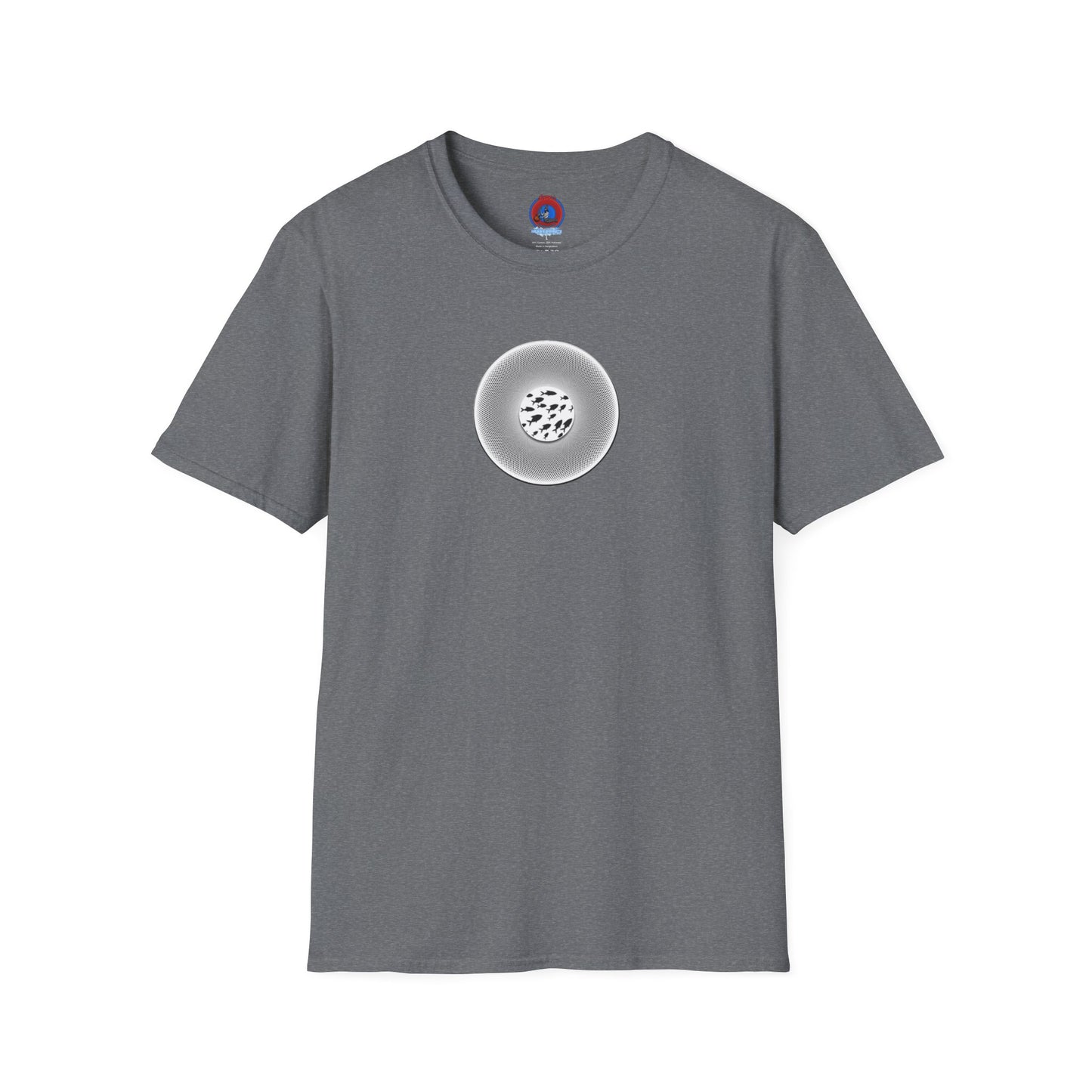 Classic Donut Tee - Unisex Soft-Style - "If I'm Swimming By" - variant 1 - white - textured donut