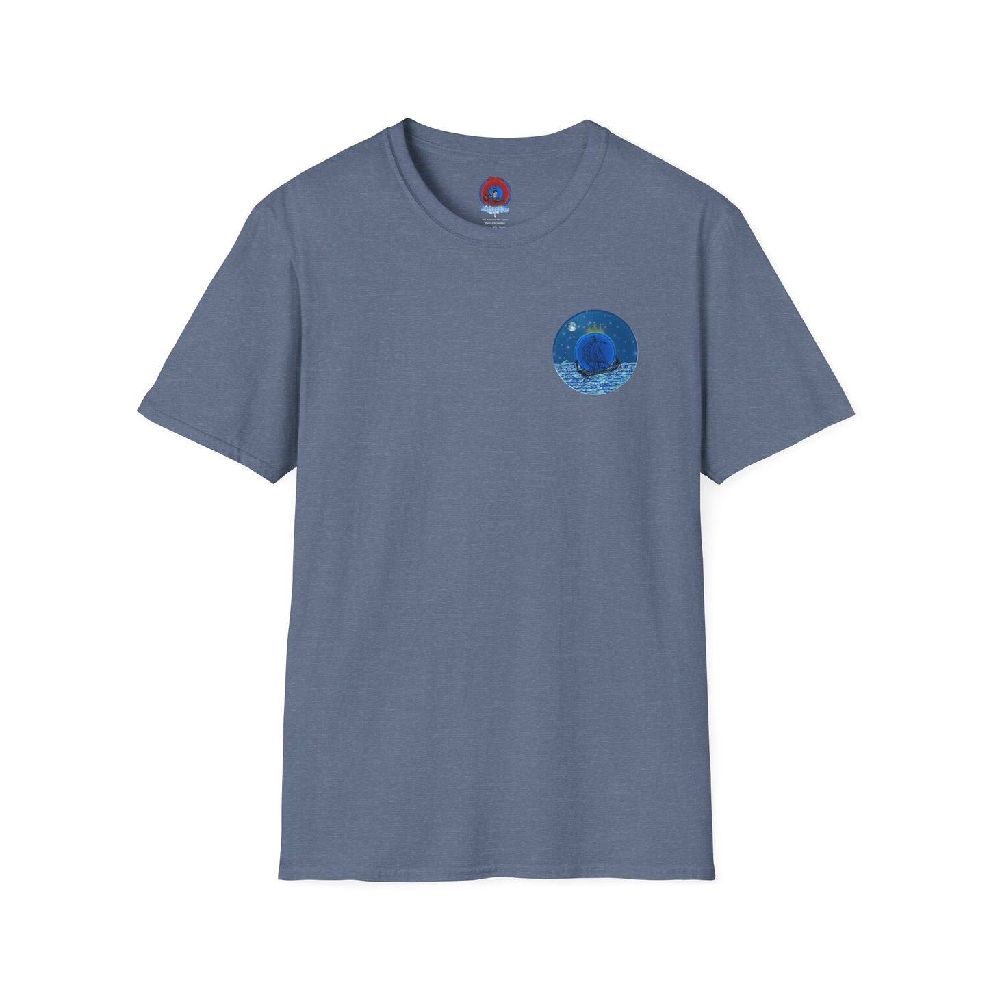 Classic Donut Tee - Unisex Soft-Style - "Stately Donut of the Prince" - series 1.0  - blue donut