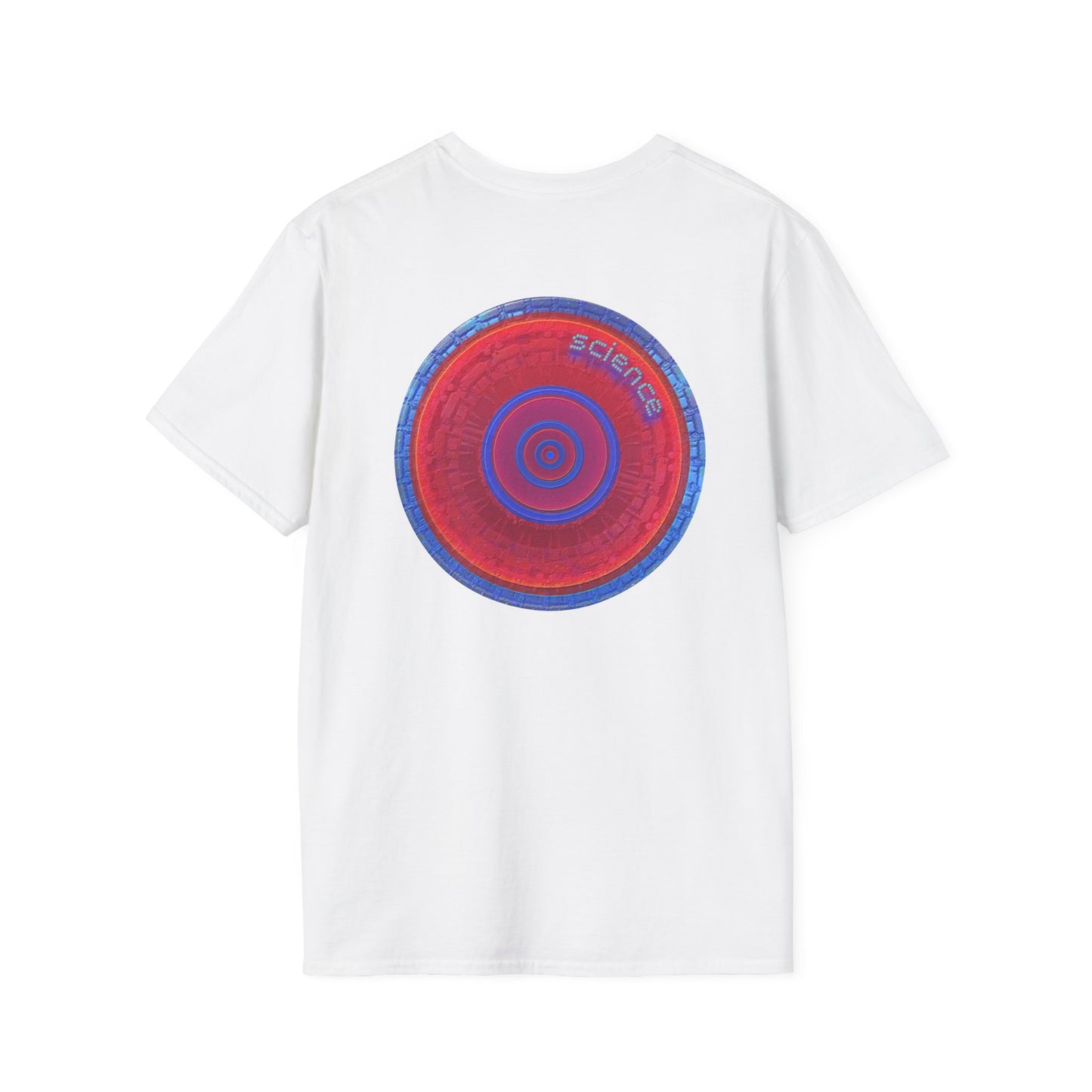 Classic Donut Tee - Unisex Soft-Style - "Tube Donuts" - series 1.0 - red donut/lighter blue bordering