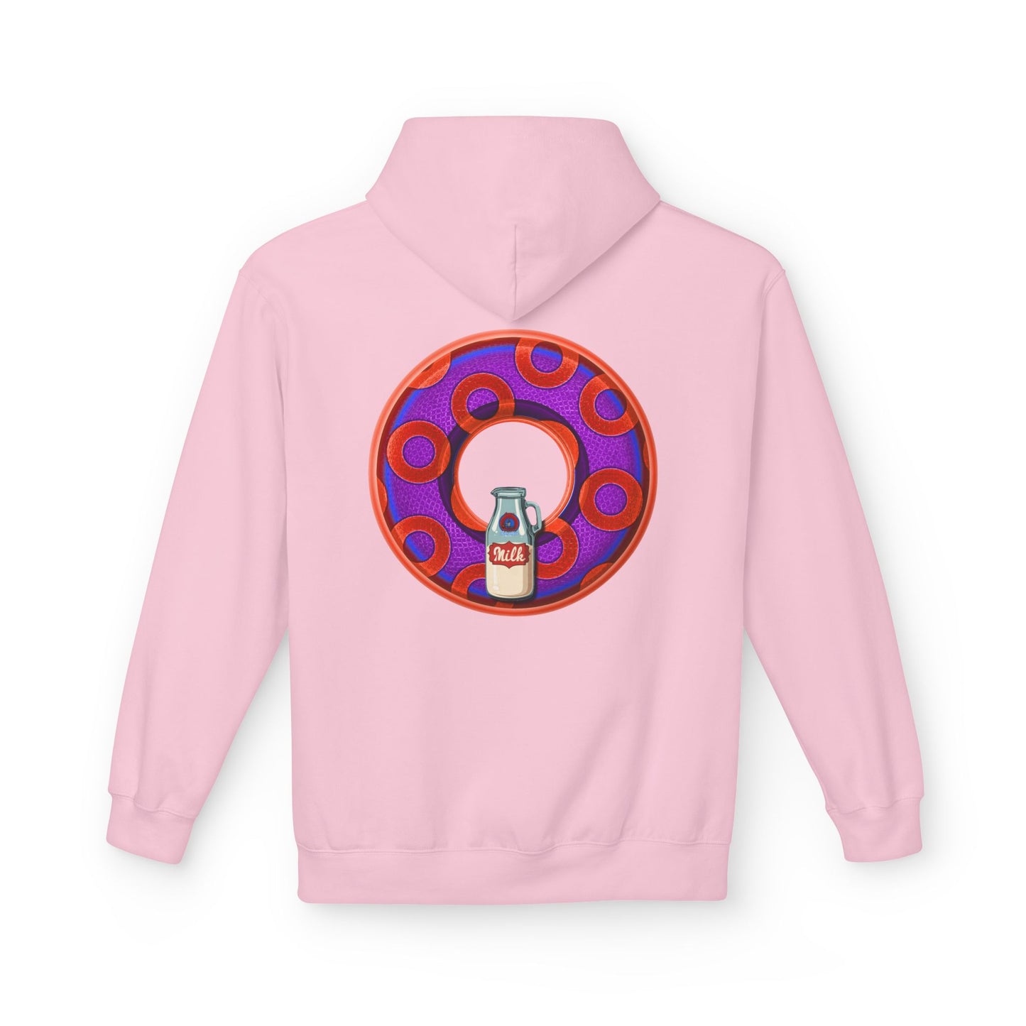 Fleece Harry Hoodies [Midweight Soft-style] - "Wooked Cream Dairy - YEMSG Donut" - blue/blue rustic paradox donut - variant 6