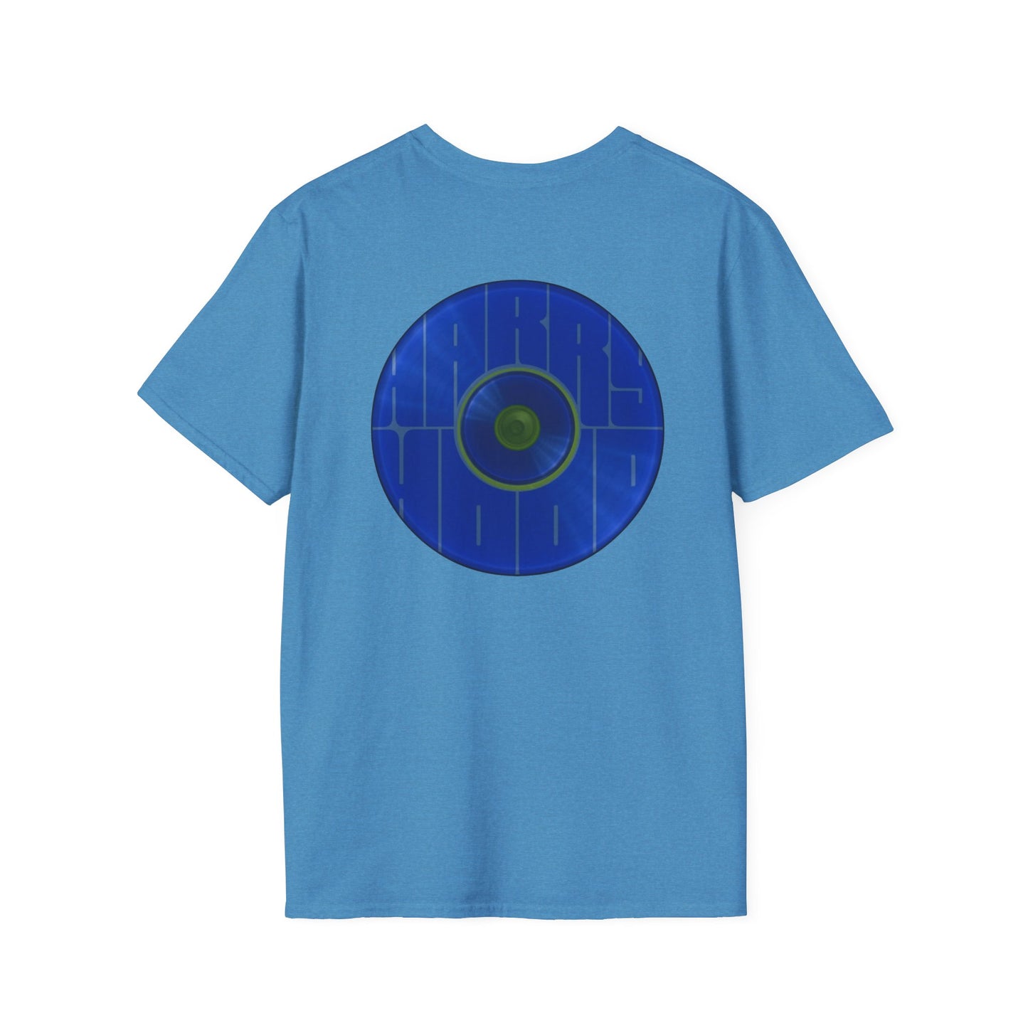 Classic Donut Tee - Unisex Soft-Style - "Harry's Hoodlum Donut" - series 1.0  - variant 3 - lights off/blue donut(s)