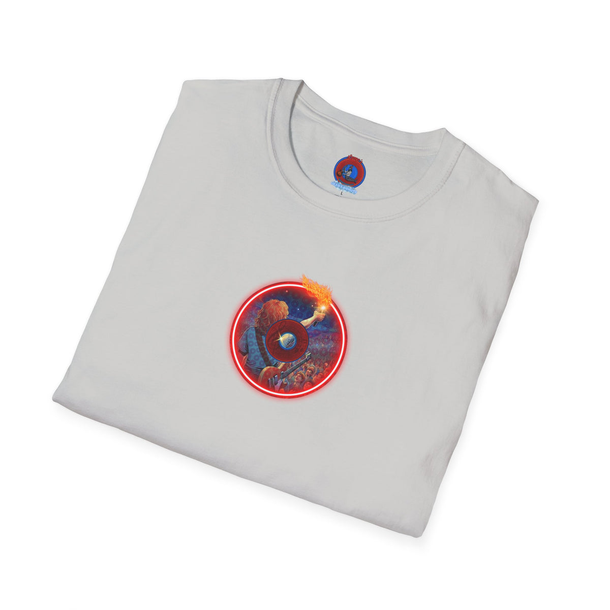 Classic Donut Tee - Unisex Soft-Style - "Torchbearer's Donut " - red donut