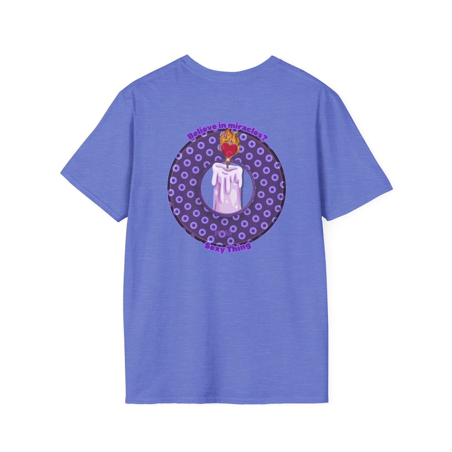 Classic Donut Tee - Unisex Soft-Style - "Donuts for Sexy Things" - electric purple/light purple paradox donut