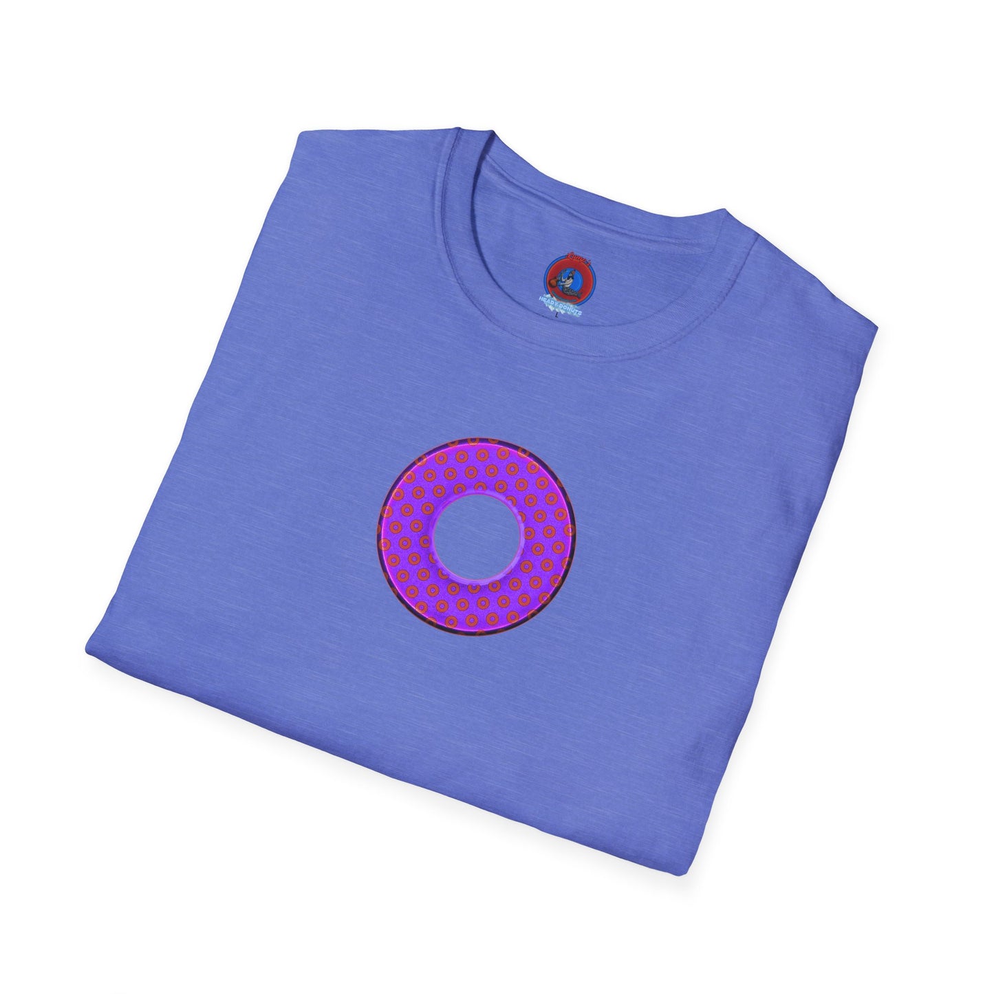 Plain Donuts/Unisex Soft-Style - "Plain Electric Paradoxical Donuts" - bright purple/red donuts