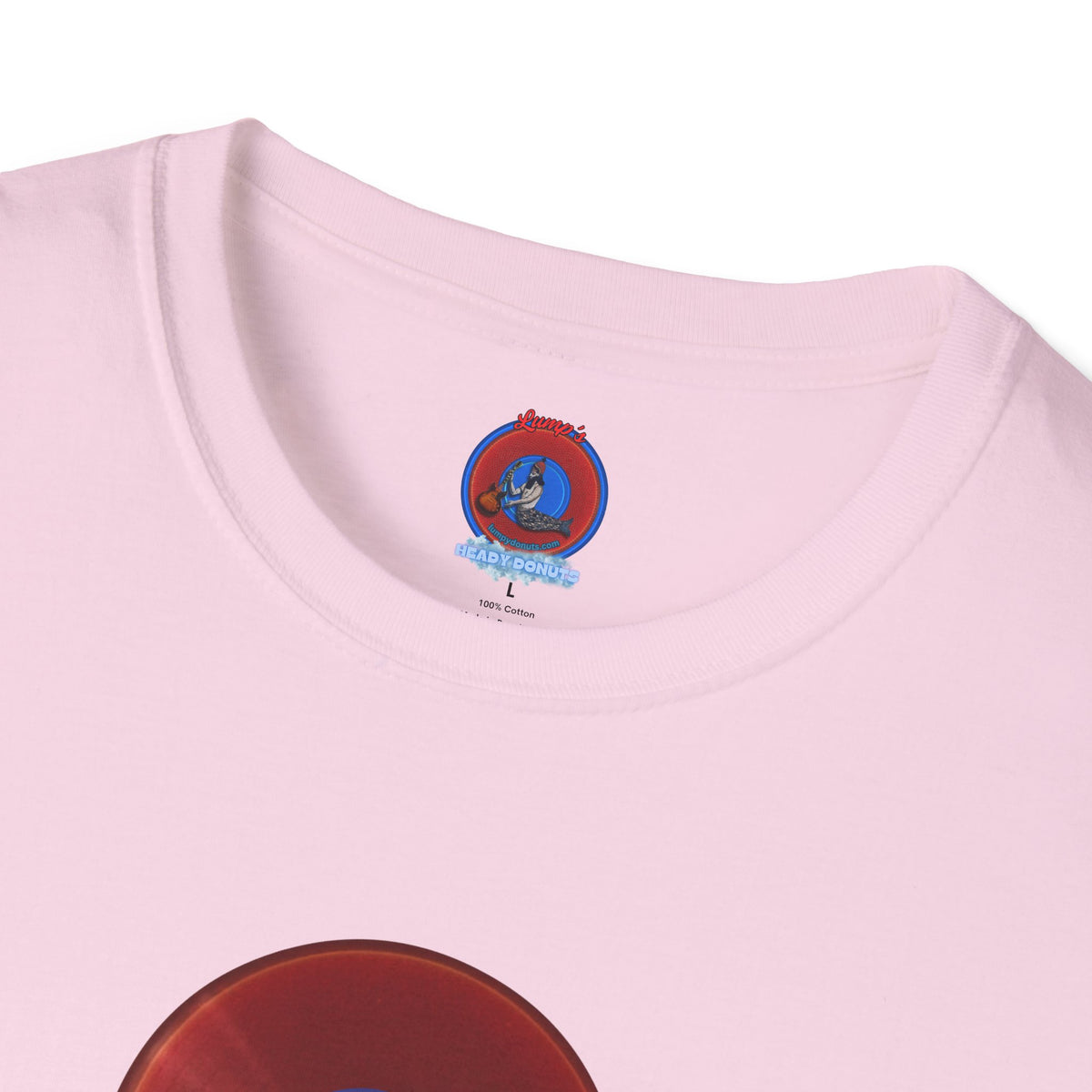 Classic Donut Tee - Unisex Soft-Style - "Donuts of the Gods" - series 1.0 - variant 1 - red donut