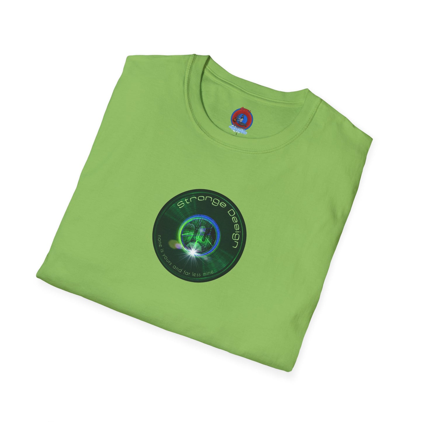 Classic Donut Tee - Unisex Soft-Style - "The Strangely Designed Donut Tee" - series 1.0 - green donut