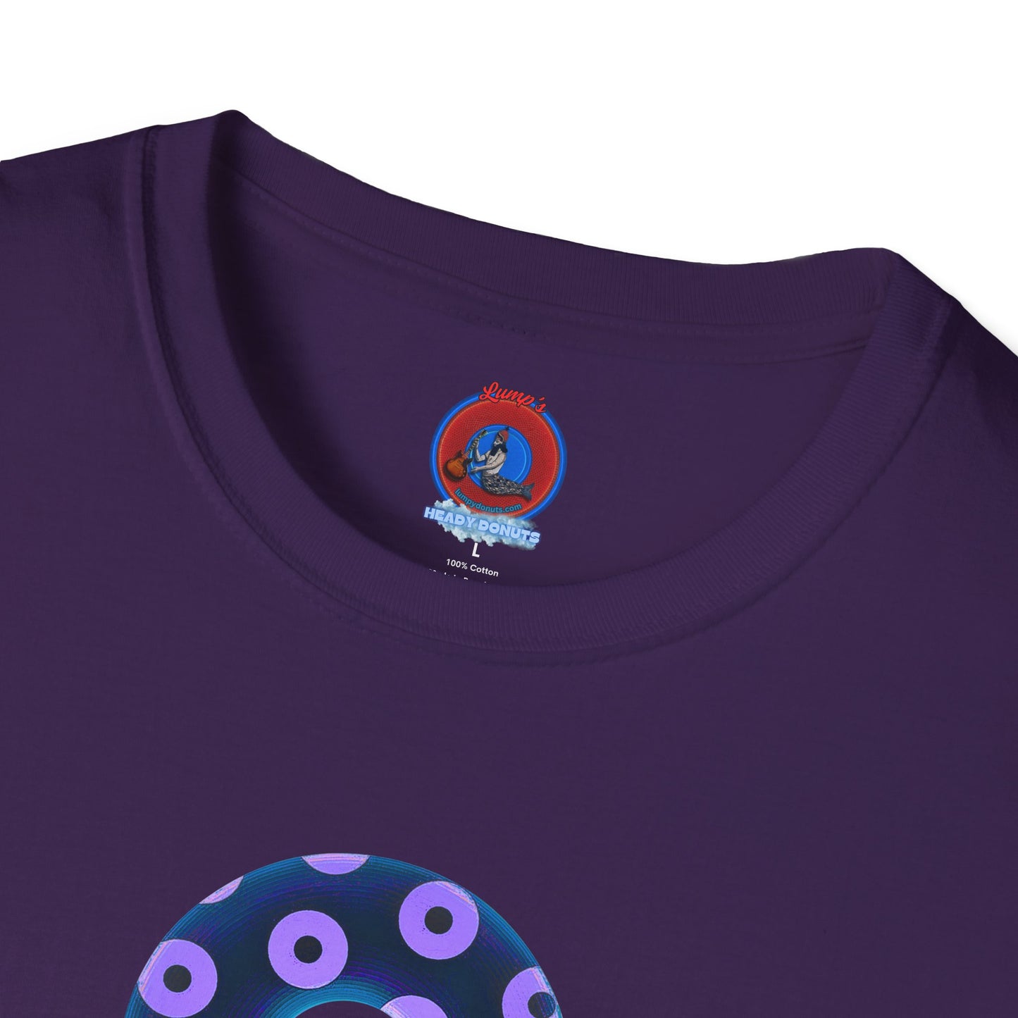 Plain Donuts/Unisex Soft-Style - "Plain Blimpy Paradoxical Donuts" - dark blue/light purple donuts