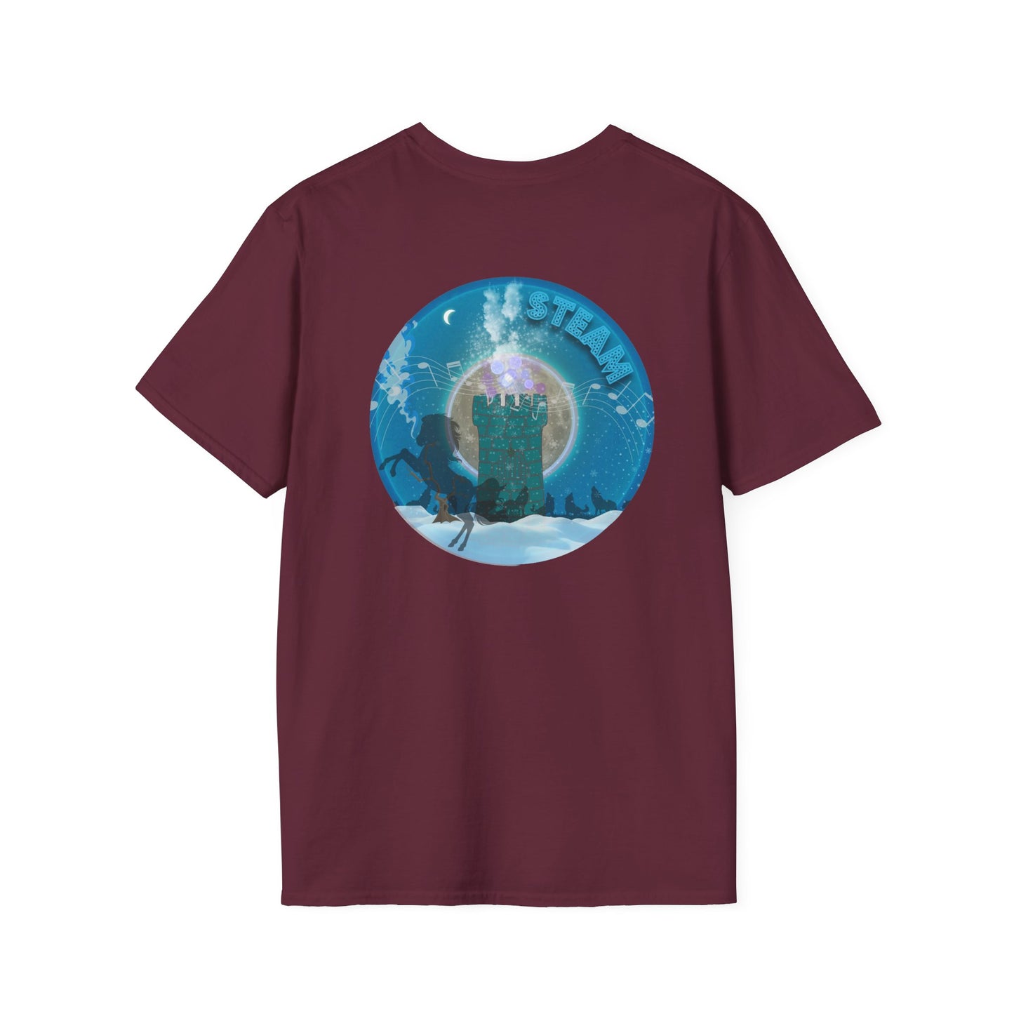 Classic Donut Tee - Unisex Soft-Style - "Steaming Fresh Donuts" - series 1.0 - vivid blue donut