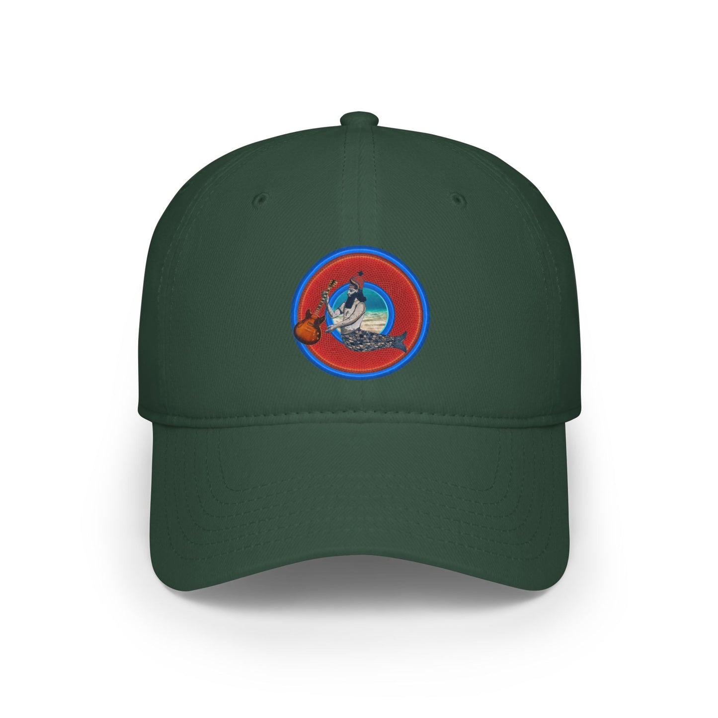 Lumpy Donut Baseball Cap - "Doggone Dagon Donut Cap" - variant 4 - rustic red donut w/
