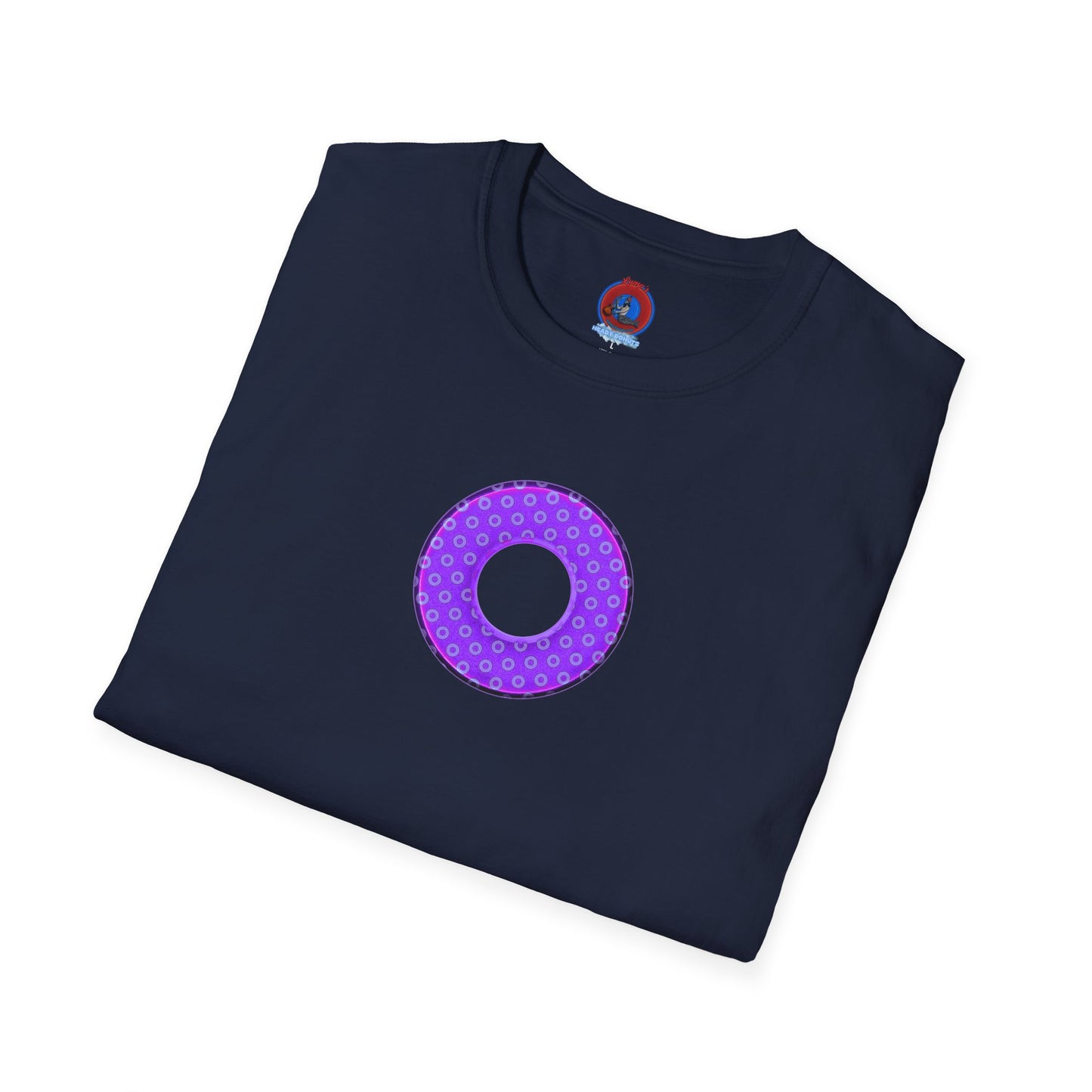 Plain Donuts/Unisex Soft-Style - "Plain Electric Paradoxical Donuts" - bright purple/light purple donuts
