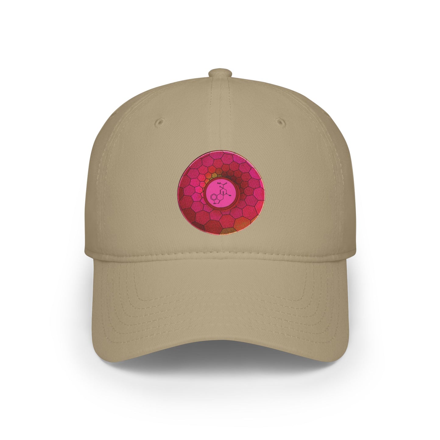 Lumpy Donut Baseball Cap - "Dr. Albert Hofmann" - variant 1 - magenta hexadonut w/