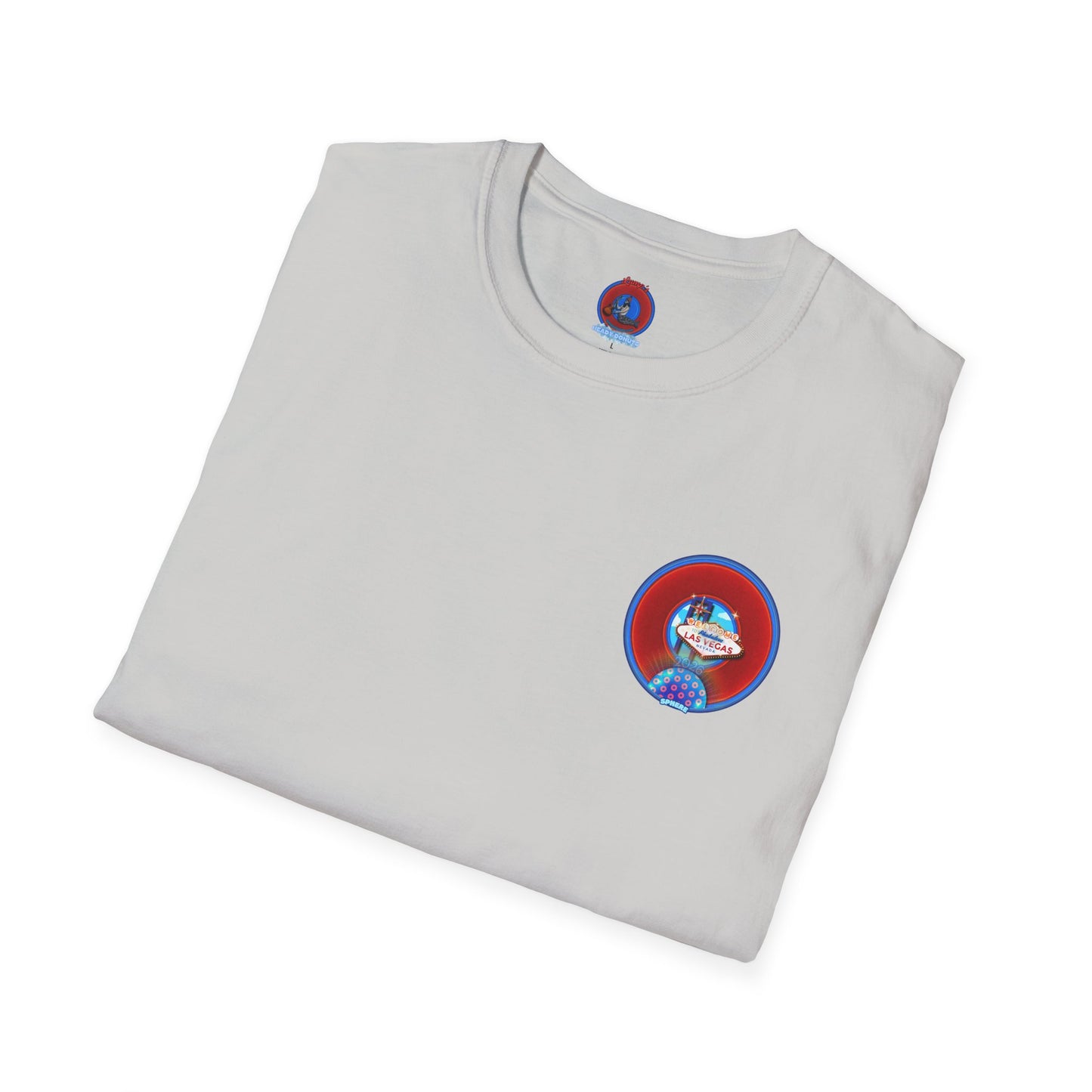 Classic Donut Tee - Unisex Soft-Style - "Viva Las Vegas Donut" - vivid red donut