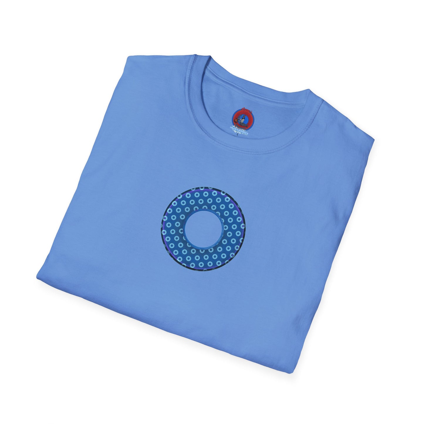 Plain Donuts/Unisex Soft-Style - "Plain Electric Paradoxical Donuts" - light blue/dark blue donuts