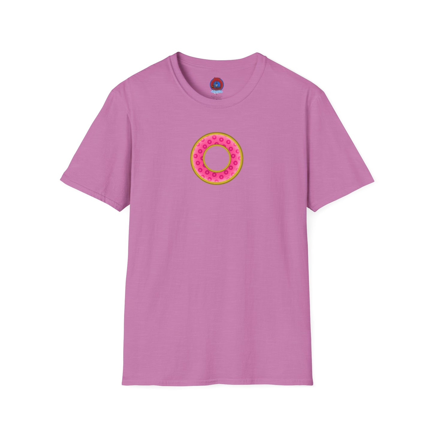 Plain Donuts/Unisex Soft-Style - "Plain Wide Mouthed Paradoxical Donuts" - pink/gold donuts