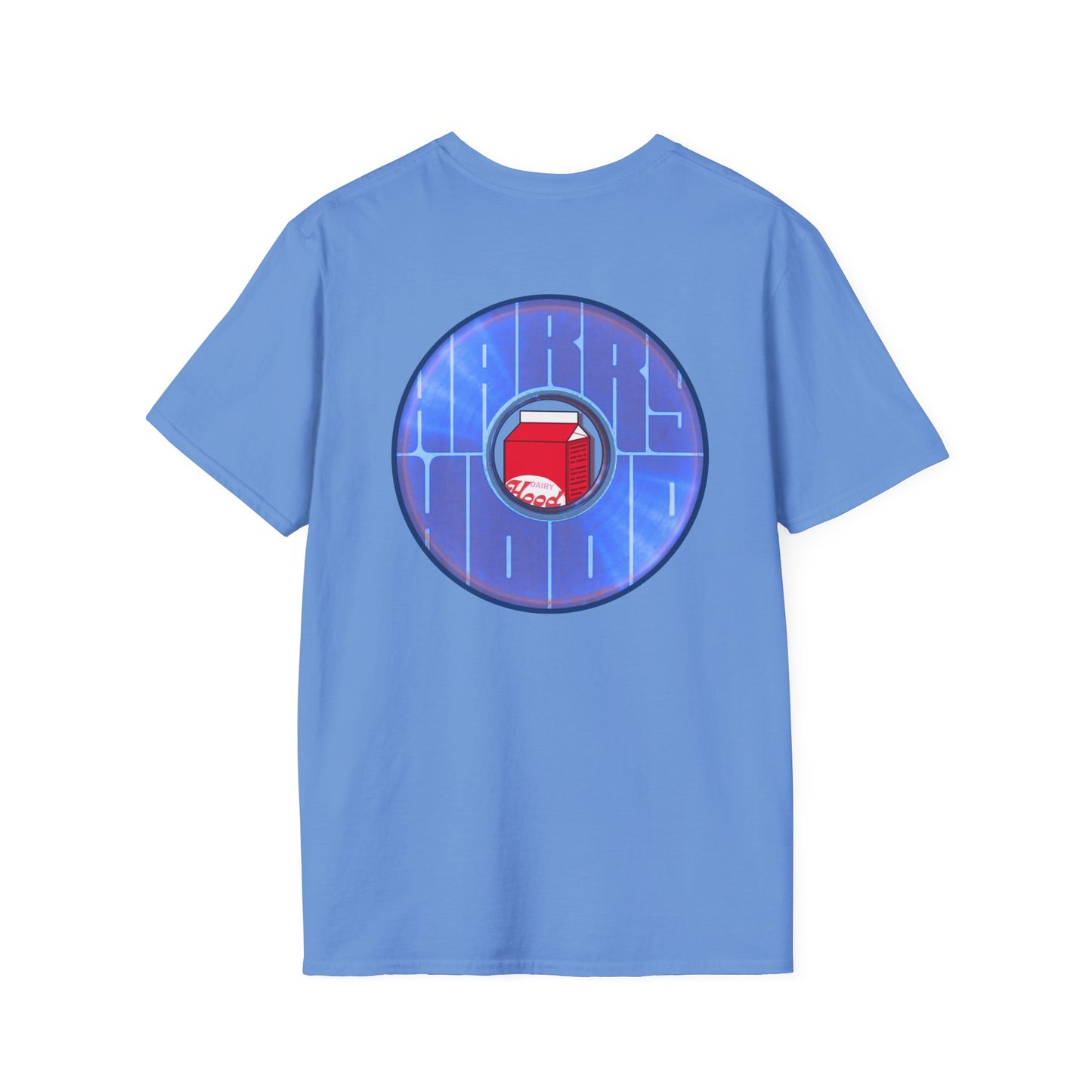 Classic Donut Tee - Unisex Soft-Style - "Harry Left His Shirt" - series 1.0  - variant 3 - purple/blue donut