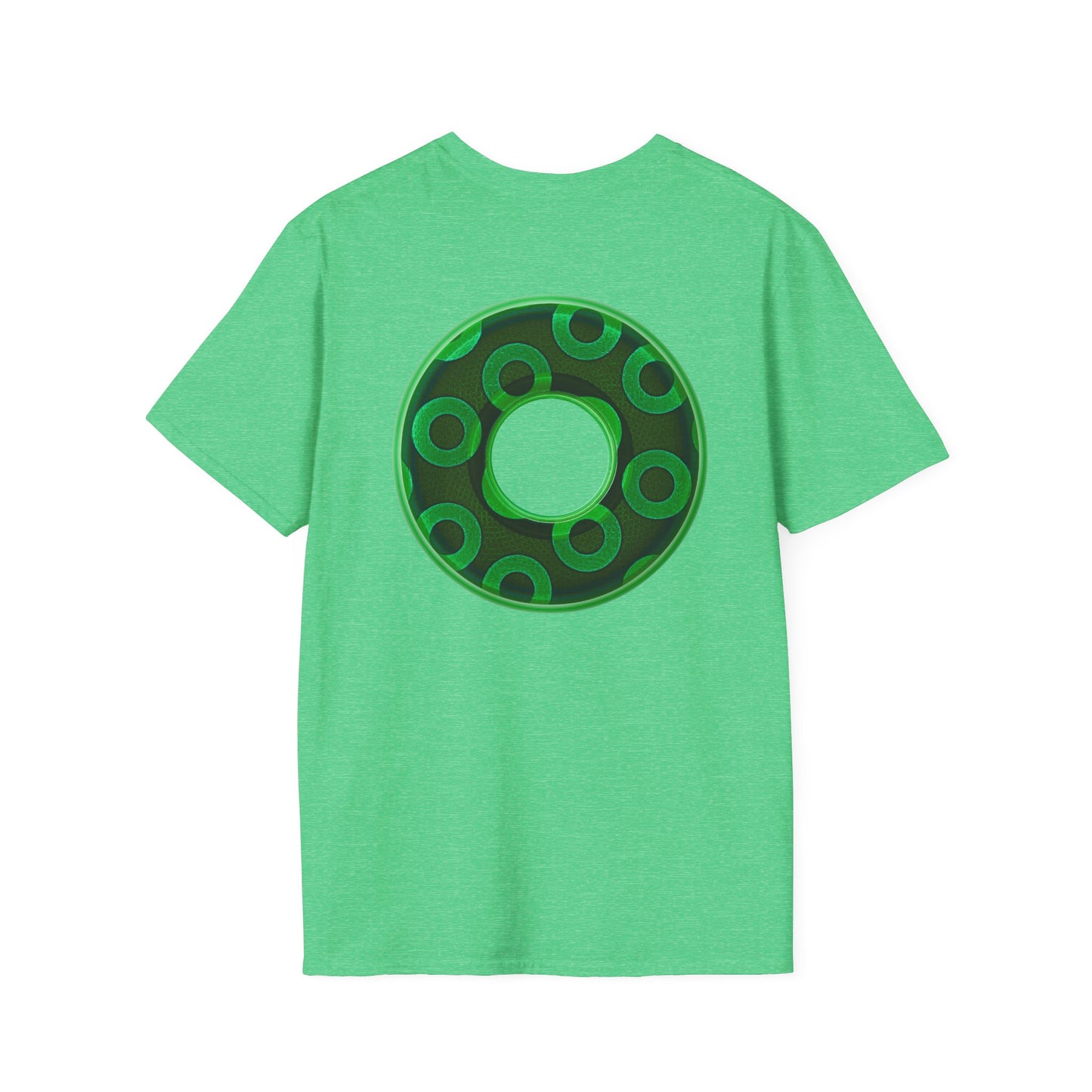 Plain Donuts/Unisex Soft-Style - "Plain Rustic Paradoxical Donuts" - light green/dark green donuts