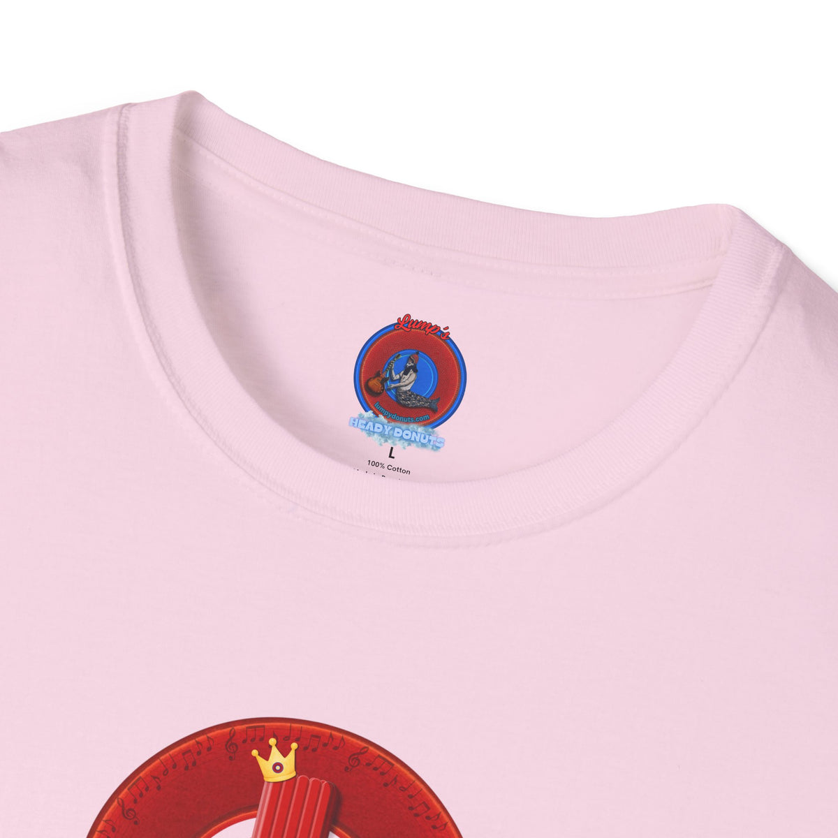Classic Donut Tee - Unisex Soft-Style - "Princely Wooked Cream in a Can - YEMSG Donut " - vivid red donut