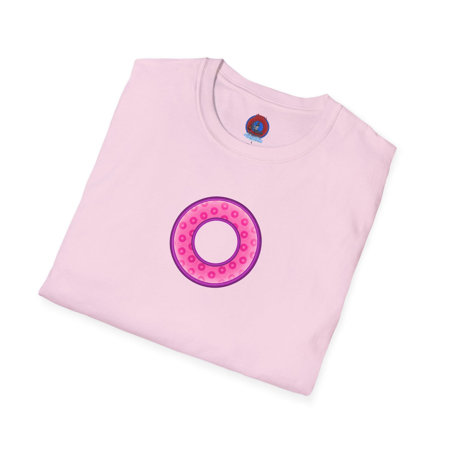 Plain Donuts/Unisex Soft-Style - "Plain Wide Mouthed Paradoxical Donuts" - pink/light purple donuts