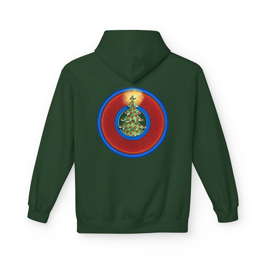 Fleece Harry Hoodies [Midweight Soft-style] - "It's Always Phishmas in Philly" - red rustic donut