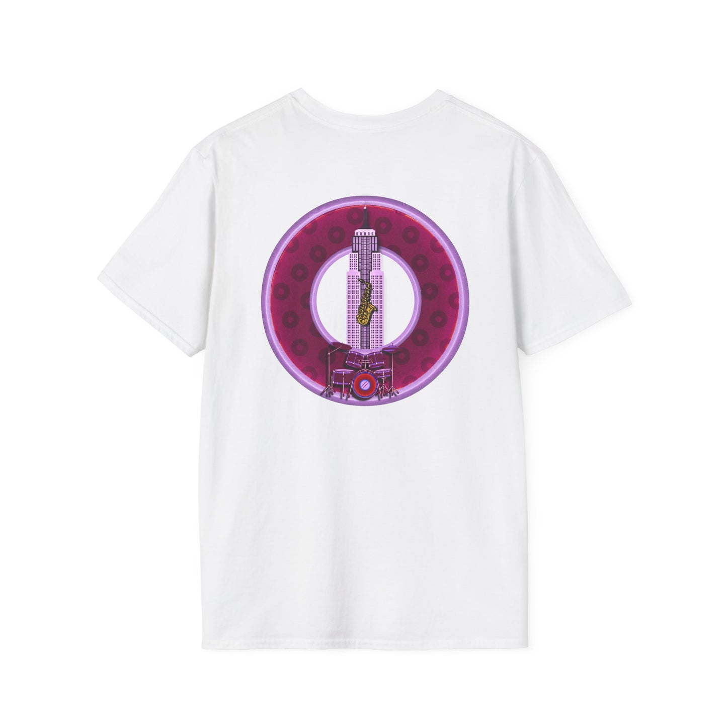 Classic Donut Tee - Unisex Soft-Style - "Simple Prep Donuts" - widemouthed purple/light purple donut