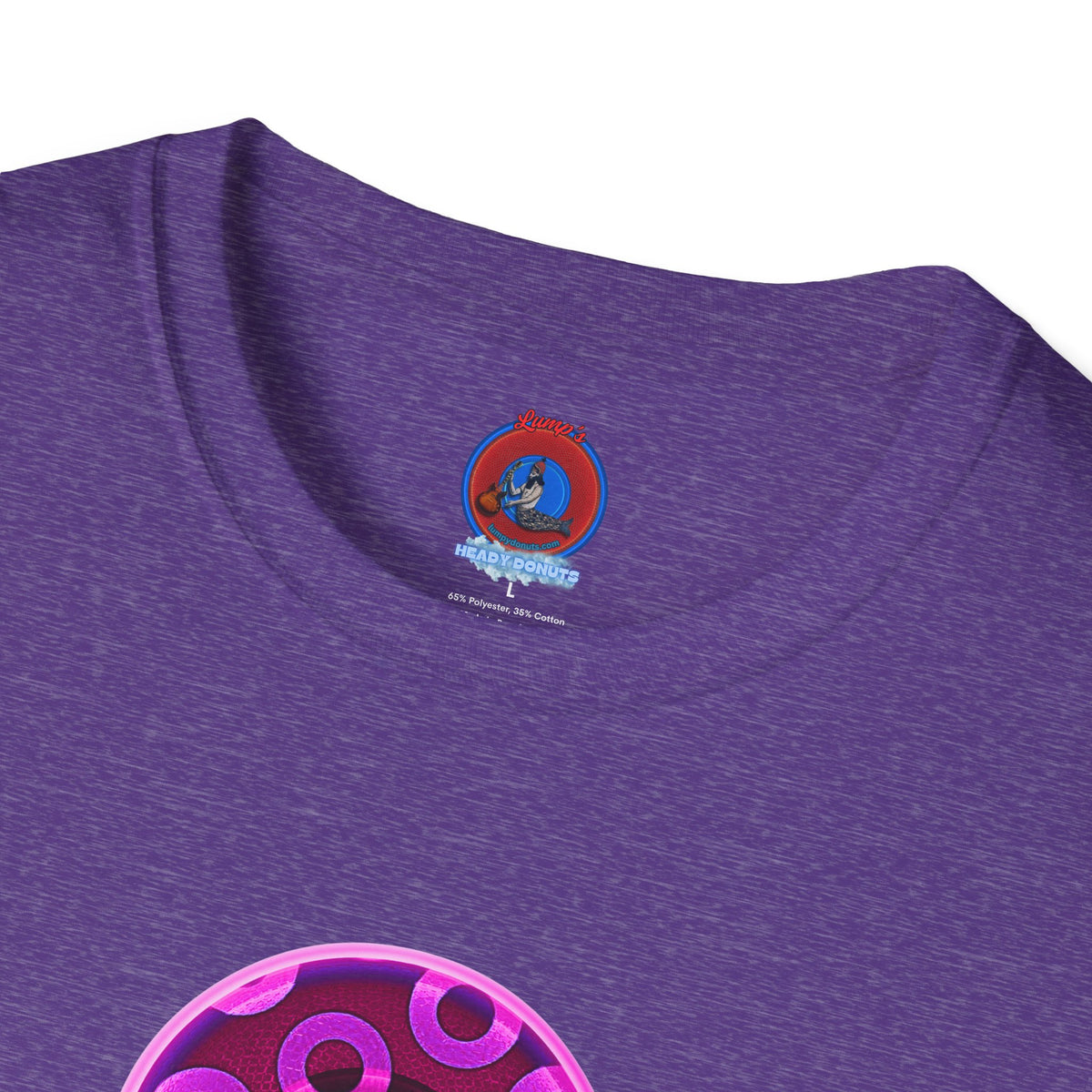 Classic Donut Tee - Unisex Soft-Style - "It's Ice Cream Popsicles - YEMSG Donut" - purple/magenta paradox donut - variant 1