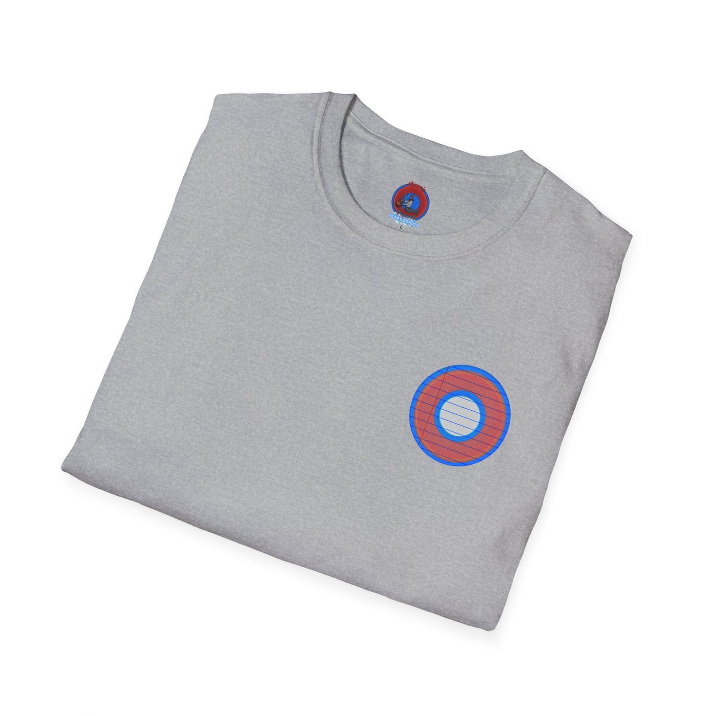 Classic Donut Tee - Unisex Soft-Style - "That's 1 Tasty Donut" - series 1.0  - variant 2 - red donut w/blank page