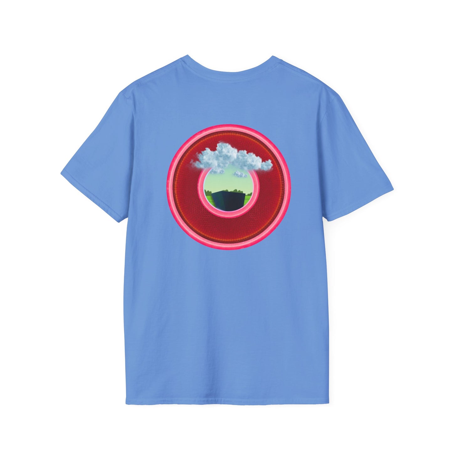Classic Donut Tee - Unisex Soft-Style - "Got Rhombus?" - series 1.0  - variant 2 - red/pink donut