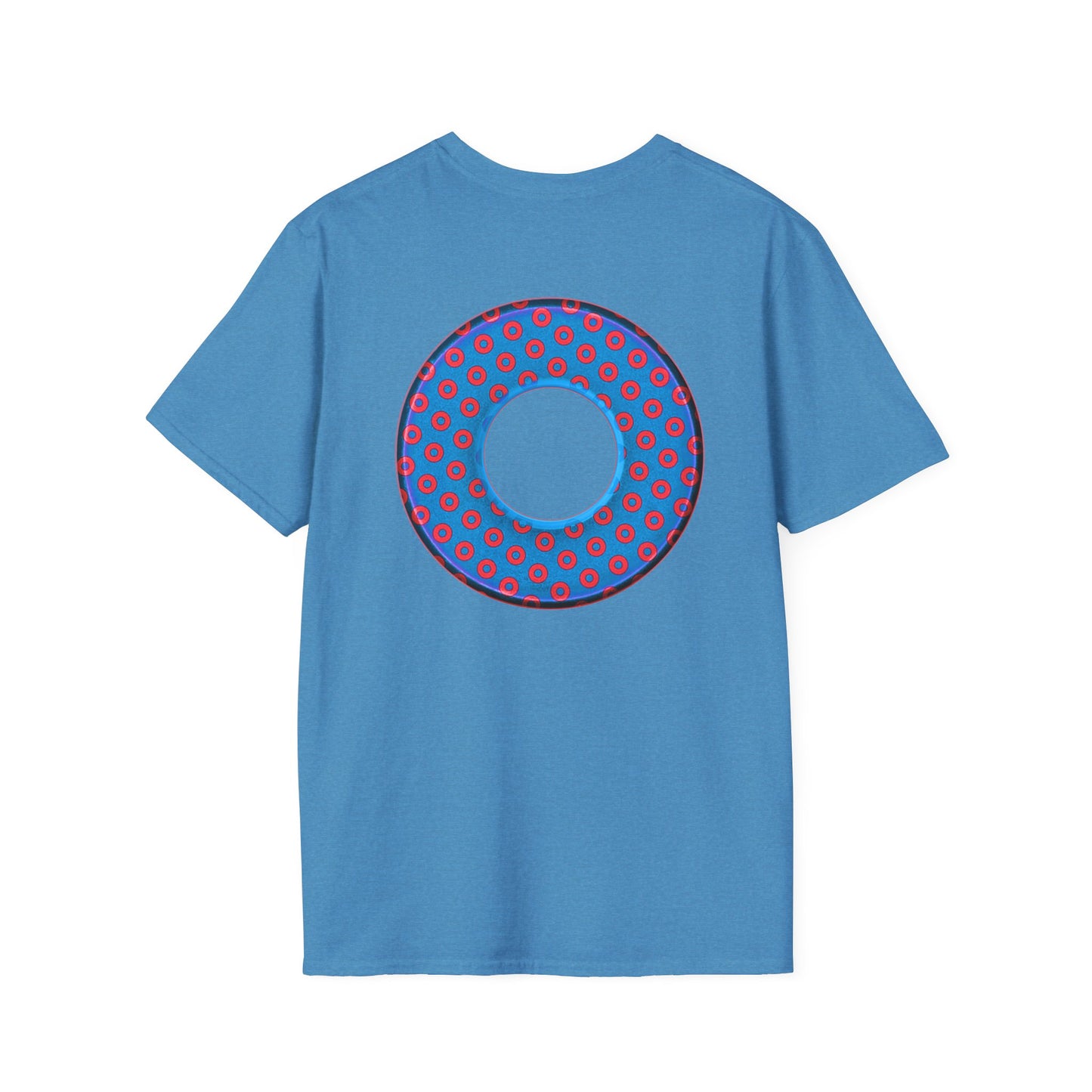 Plain Donuts/Unisex Soft-Style - "Plain Electric Paradoxical Donuts" - royal blue/red donuts